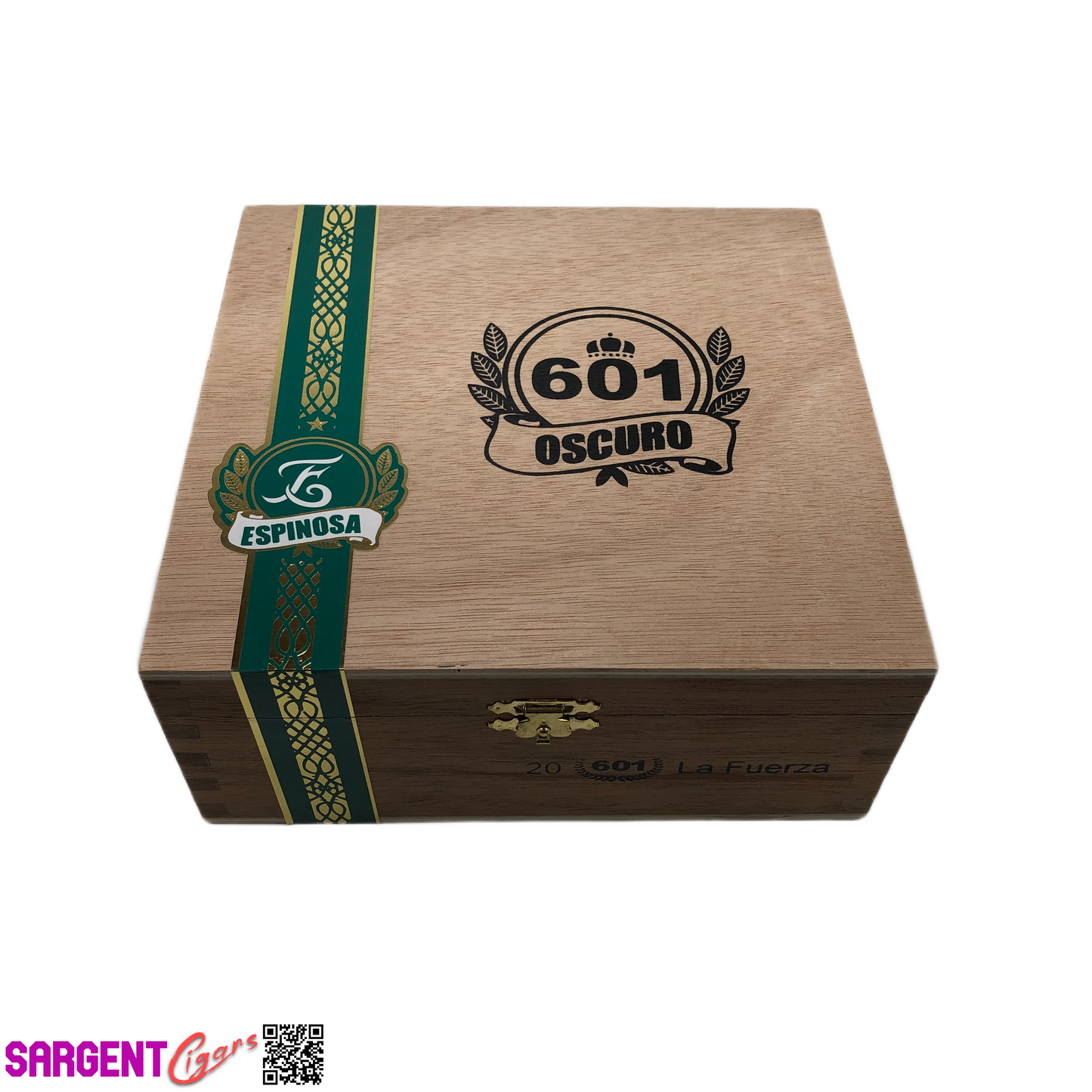 Espinosa 601 Oscuro La Fuerza Empty Wooden Cigar Box 6.75x6.5x3