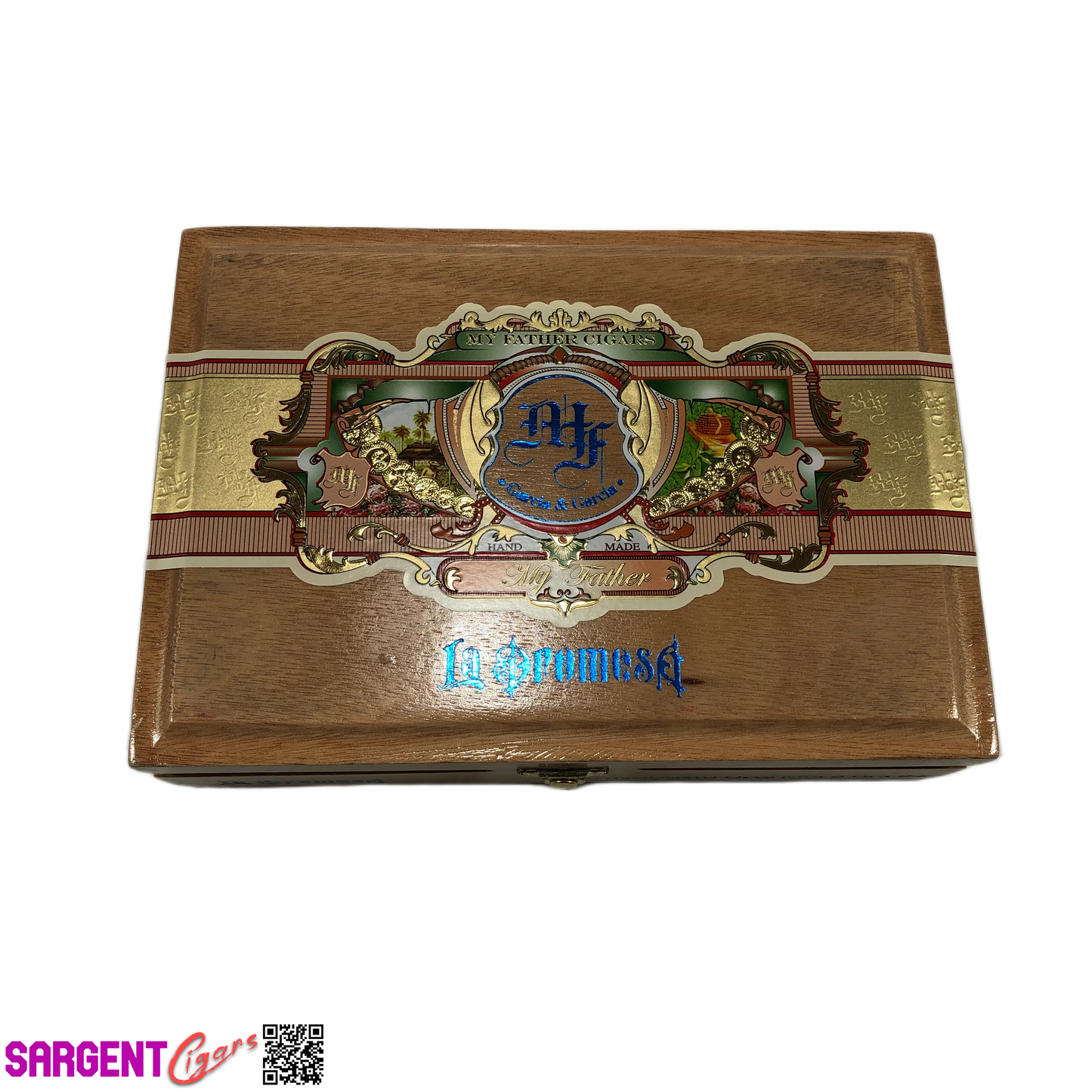 My Father Cigars La Promesa Robusto Empty Wooden Cigar Box 9.25x6.25x2.25