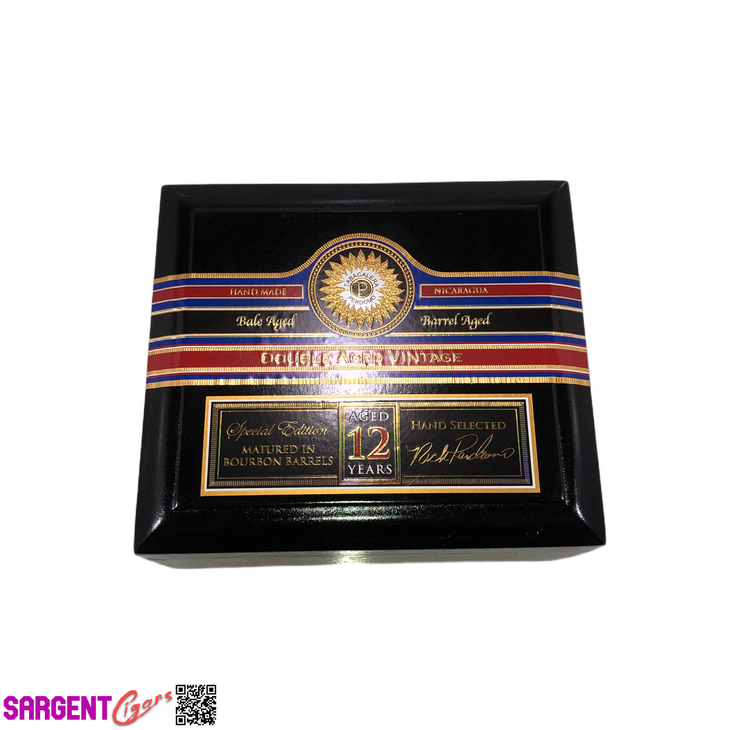 Perdomo Double Aged Vintage Maduro Epicure Empty Wooden Cigar Box 8x7x3.5