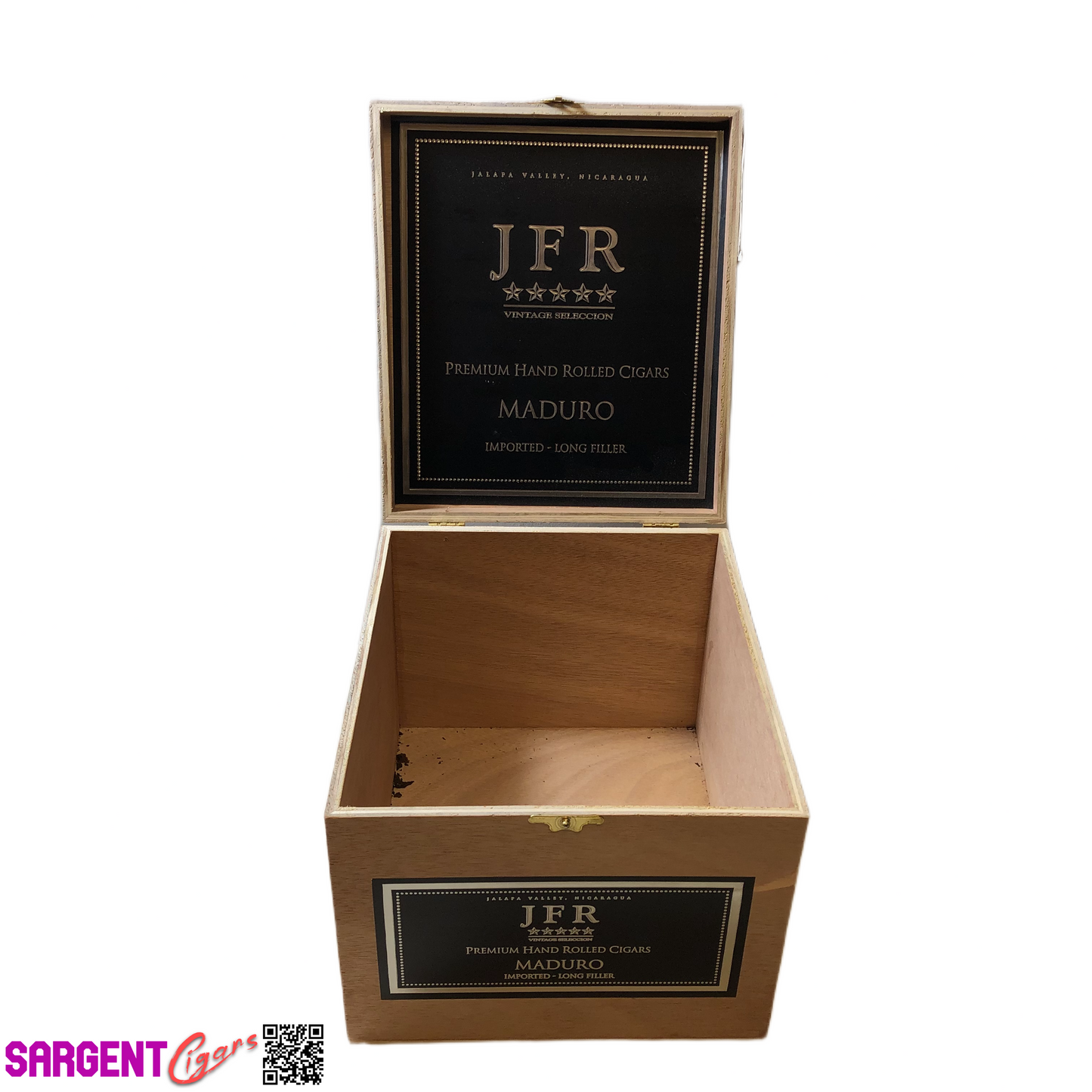 JFR Titan Empty Wooden Cigar Box 7.25x8.25x6.25