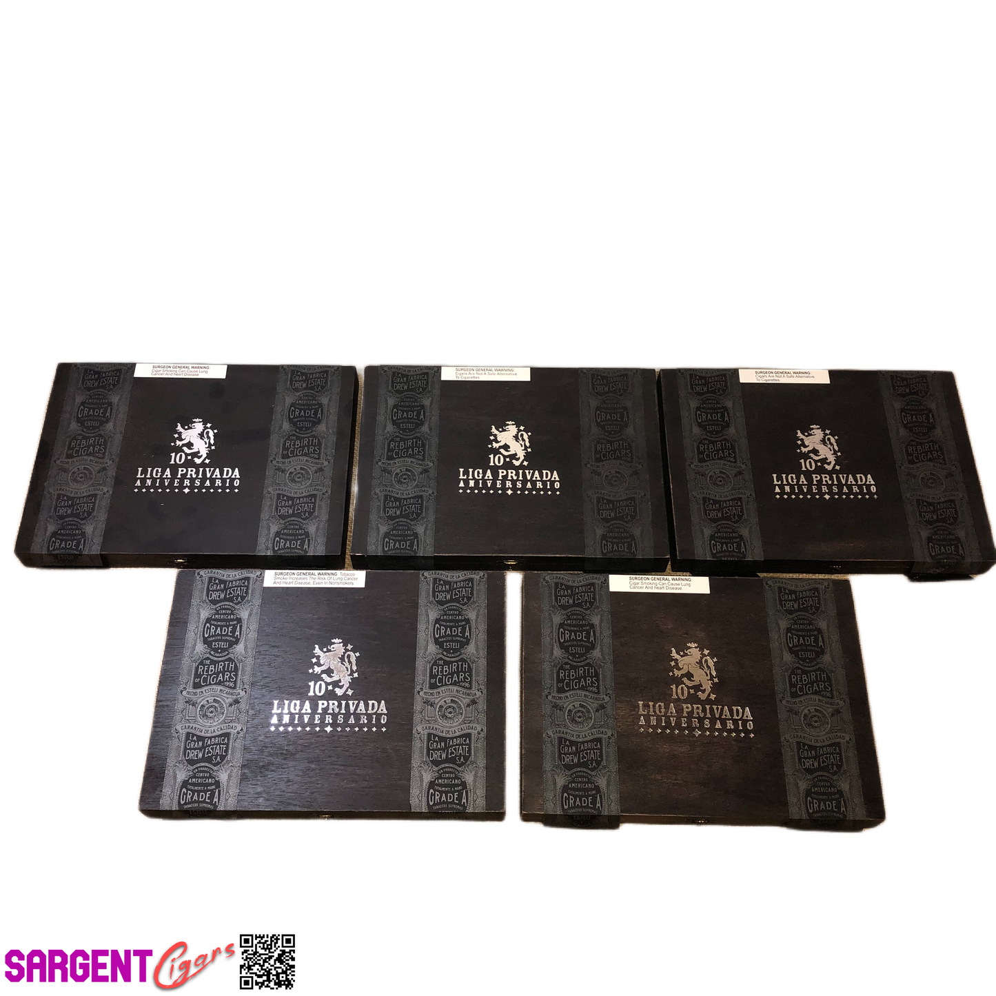 Lot of 5 Liga Privada Toro Empty Wooden Cigar Boxes 11.5x8x1 #63