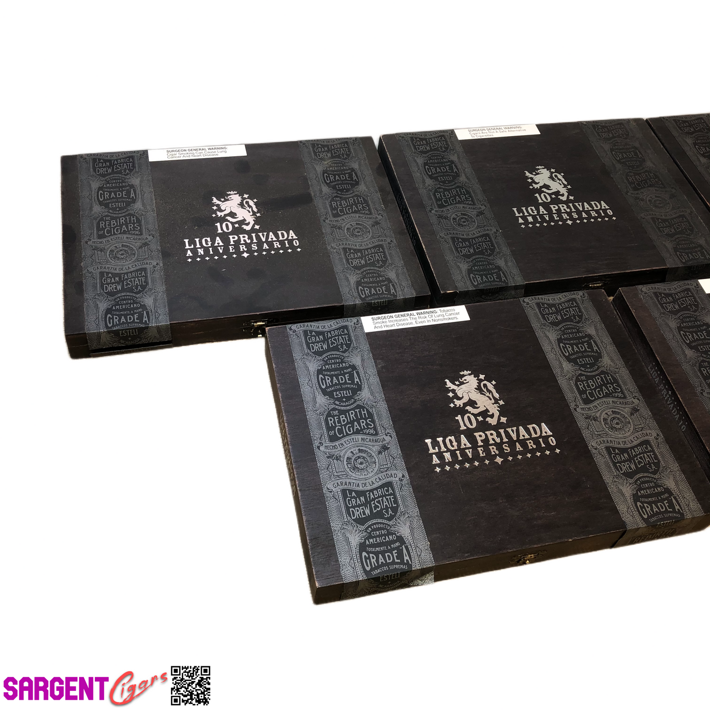 Lot of 5 Liga Privada Toro Empty Wooden Cigar Boxes 11.5x8x1 #63
