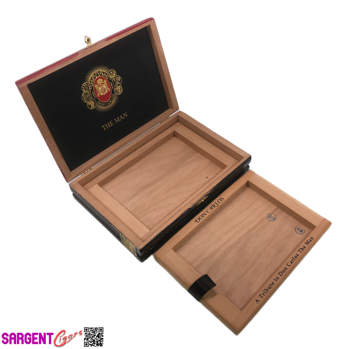 Arturo Fuente Don Carlos The Man Empty Wooden Cigar Box 11x7.25x2.25