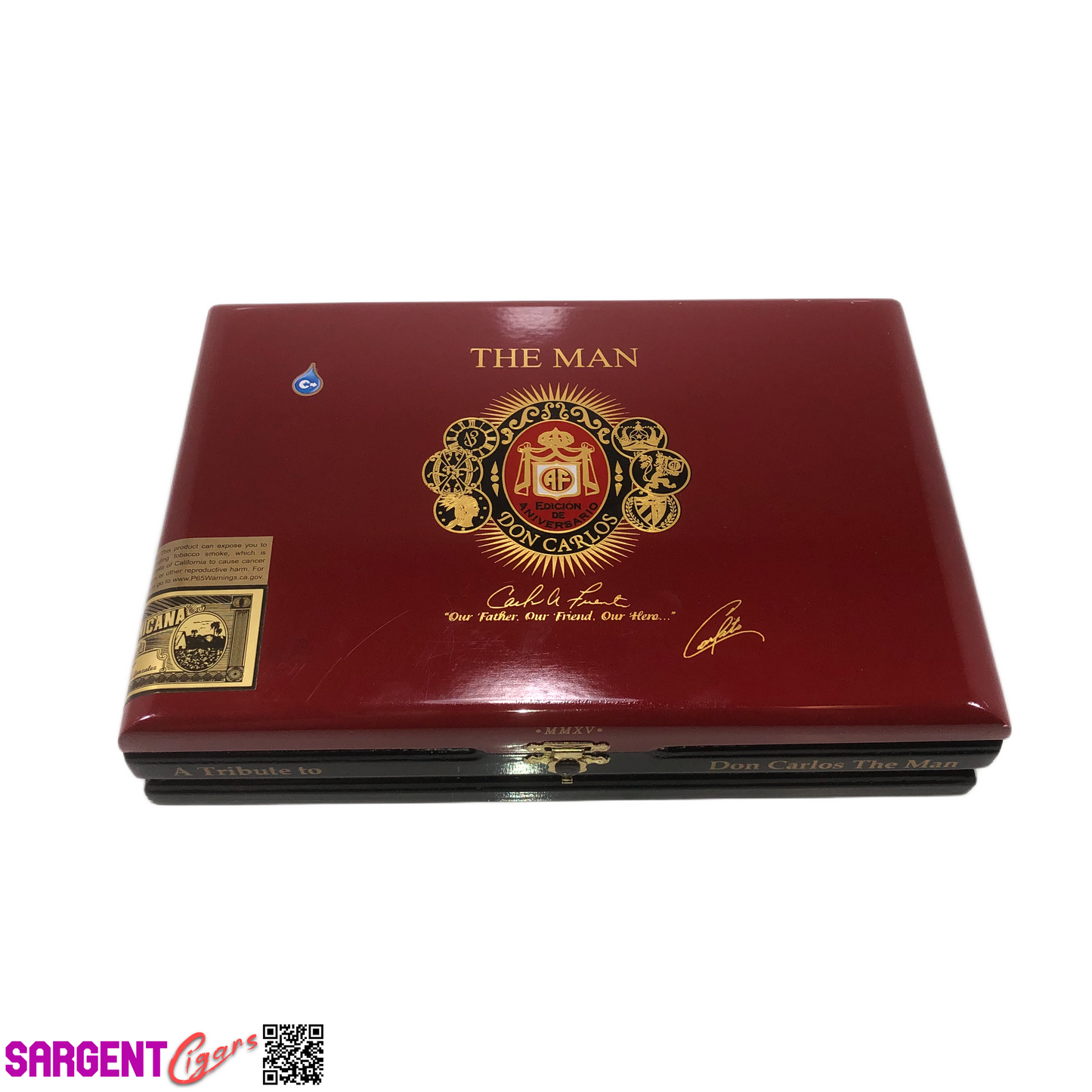 Arturo Fuente Don Carlos The Man Empty Wooden Cigar Box 11x7.25x2.25