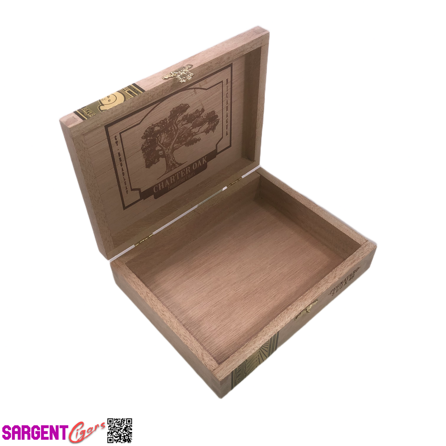 Charter Oak Empty Cigar Box 7x5.5x2 (1)