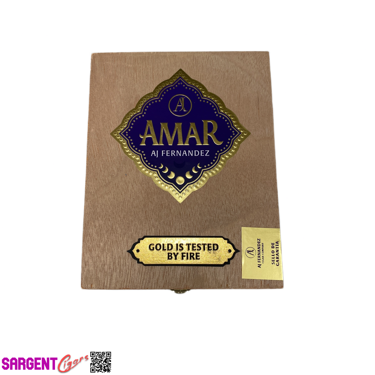 Aj Fernandez Amar Robusto Empty Wooden Cigar Box 5.25x6.75x3.75