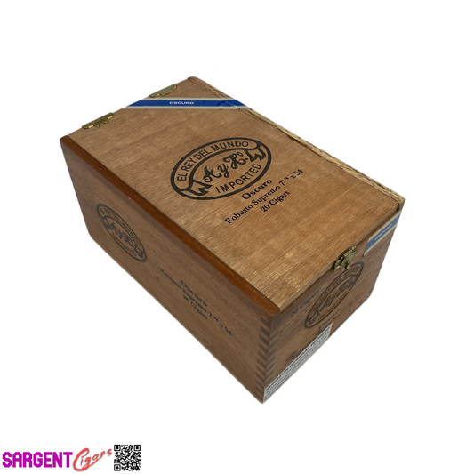 Del Mundo Oscuro Robusto Supremo Empty Wooden Cigar Box 5x8x4