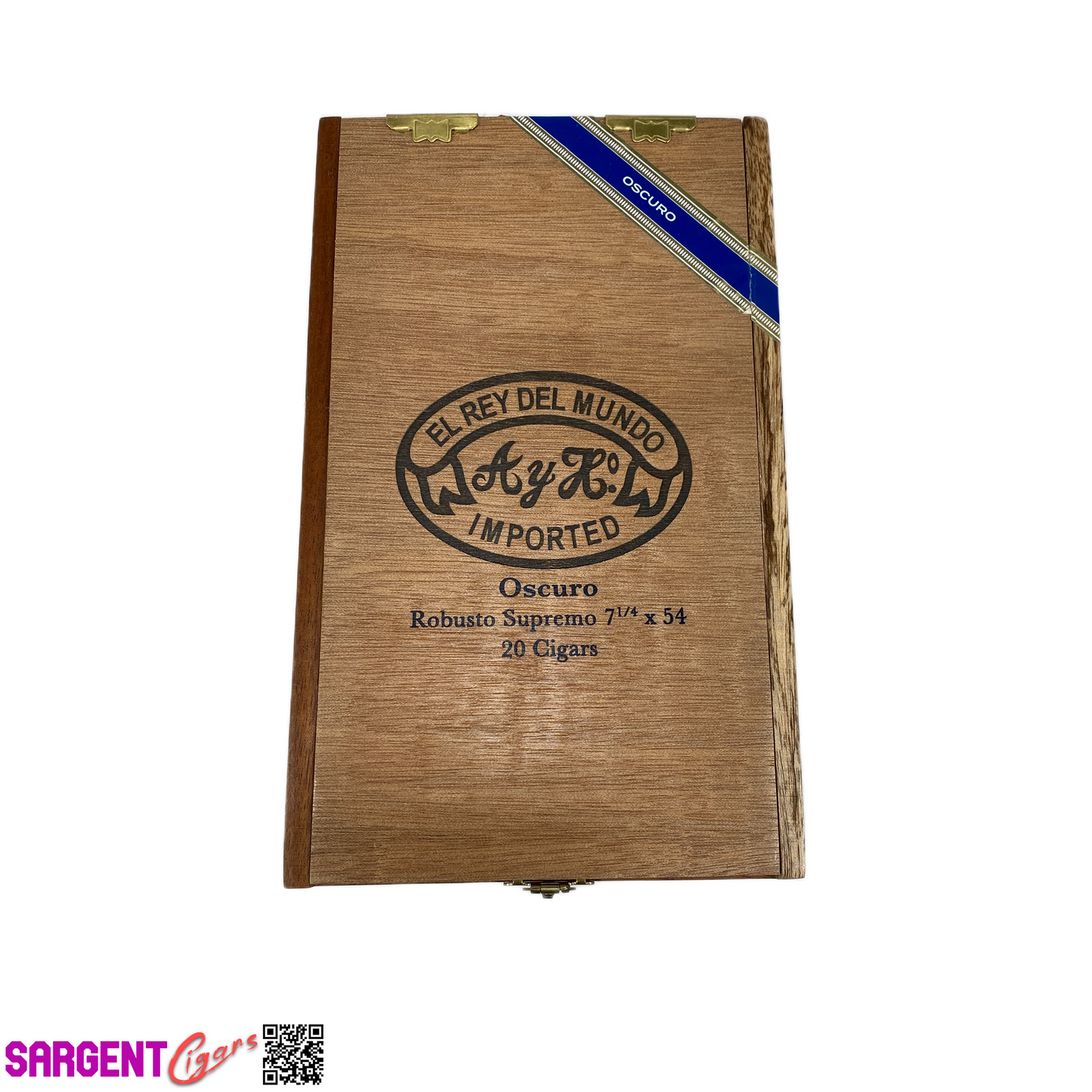 Del Mundo Oscuro Robusto Supremo Empty Wooden Cigar Box 5x8x4
