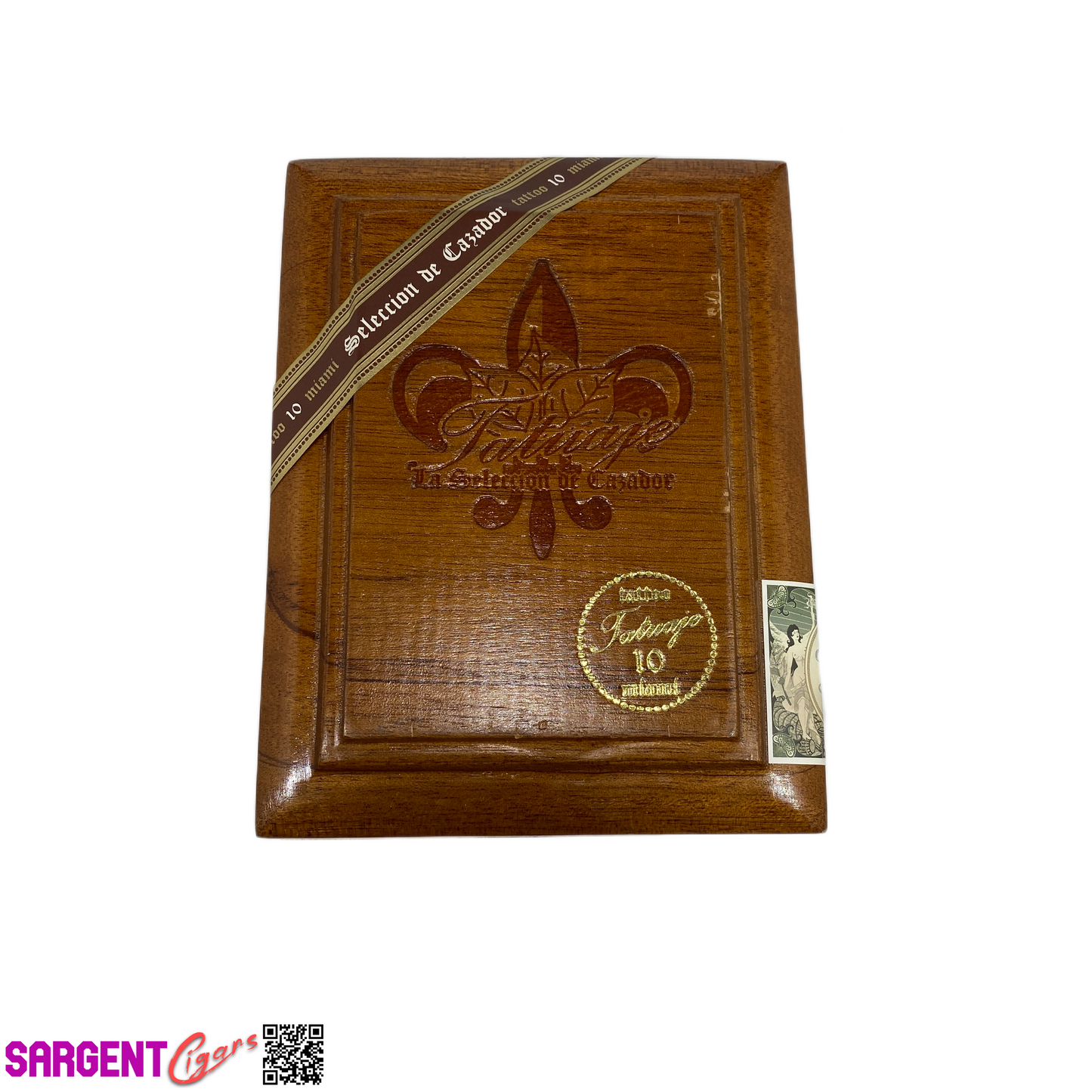 Tatuaje Bon Chasseur Empty Wooden Cigar Box 5x6.75x4