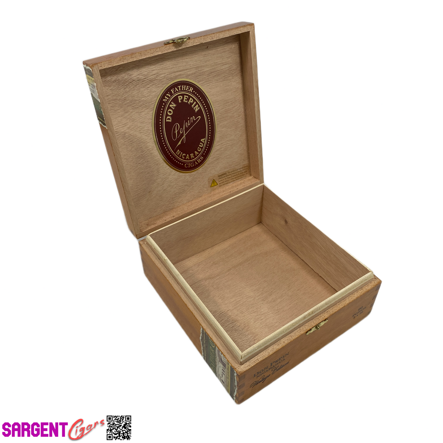 Don Pepin Vintage Edition Toro Empty Wooden Cigar Box 6.5x7x3