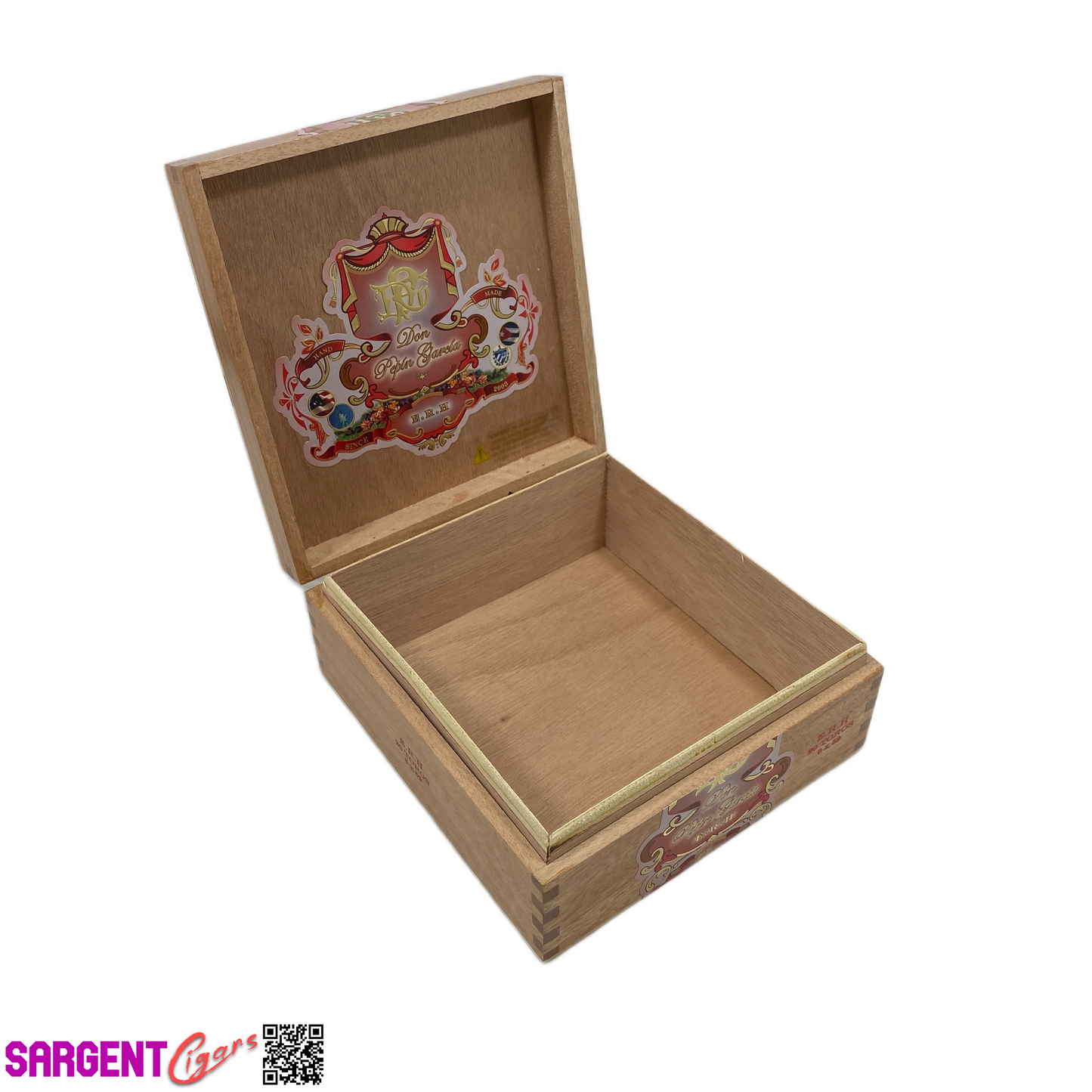 Don Pepin Garcia ERH Toro Empty Wooden Cigar Box 6.5x7x3