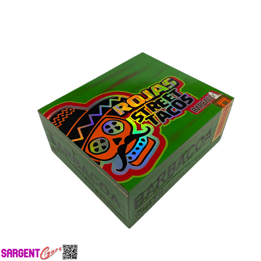 Rojas Street Tacos Barbacoa Toro Empty Wooden Cigar Box 8x7x3.5 (1)