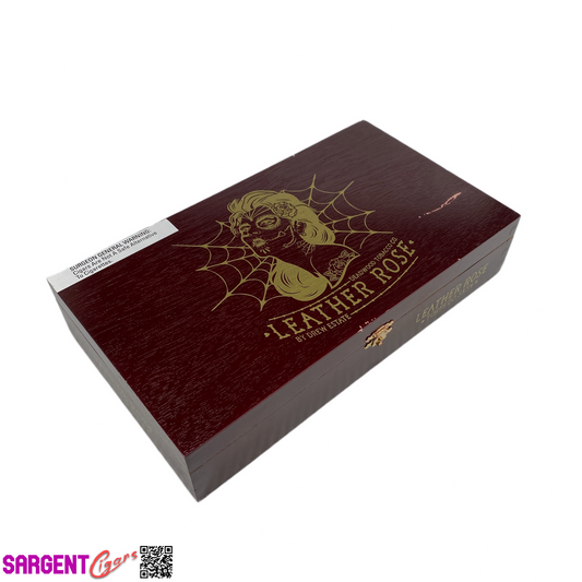 Deadwood Leather Rose Empty Wooden Cigar Box 11x6x2.5 (1)