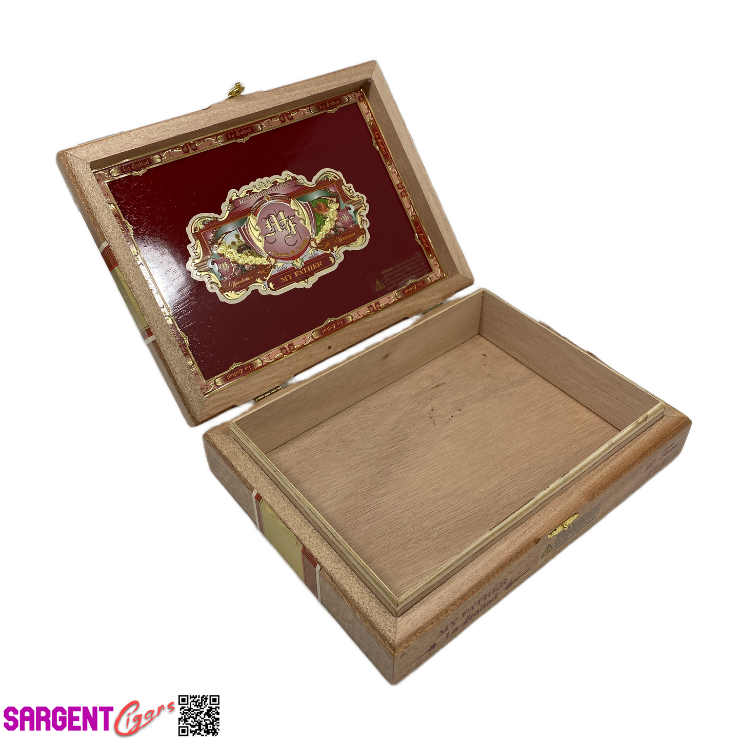My Father Cigars La Lealtad Toro Empty Wooden Cigar Box 10x7.5x2.5