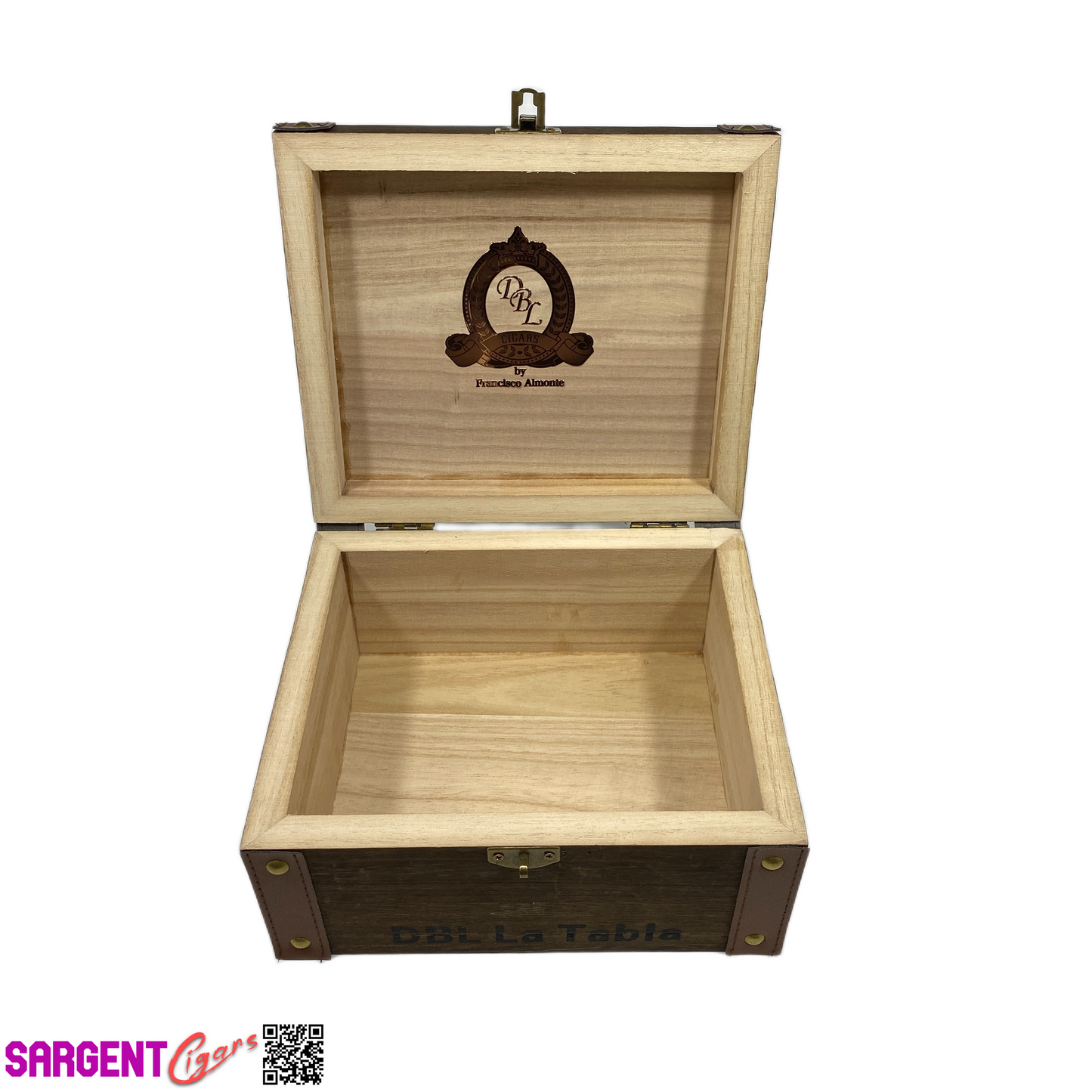 DBL La Tabla Empty Wooden Cigar Box 8.25x7x4