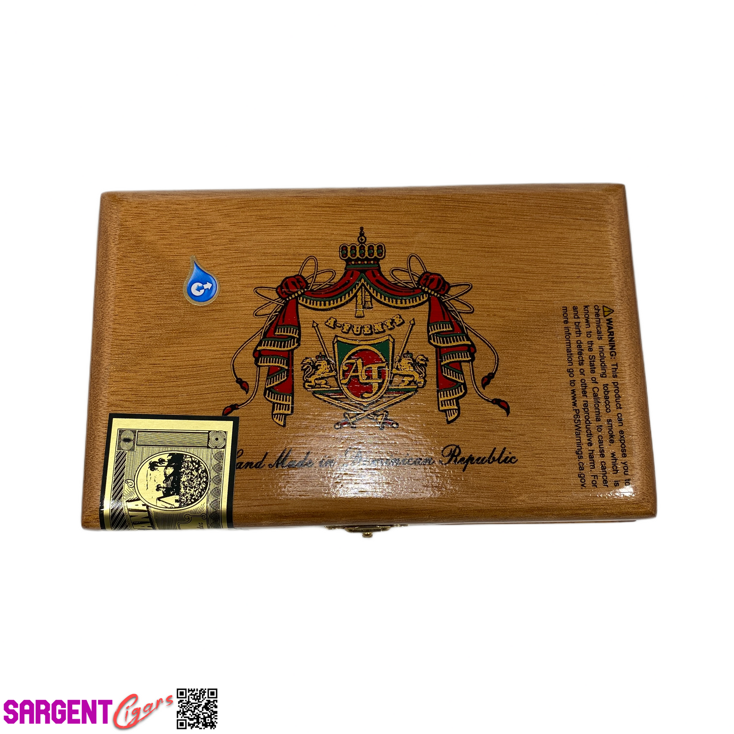 Arturo Fuente Flor Fina 858 Empty Wooden Cigar Box 6.5x4.25x2