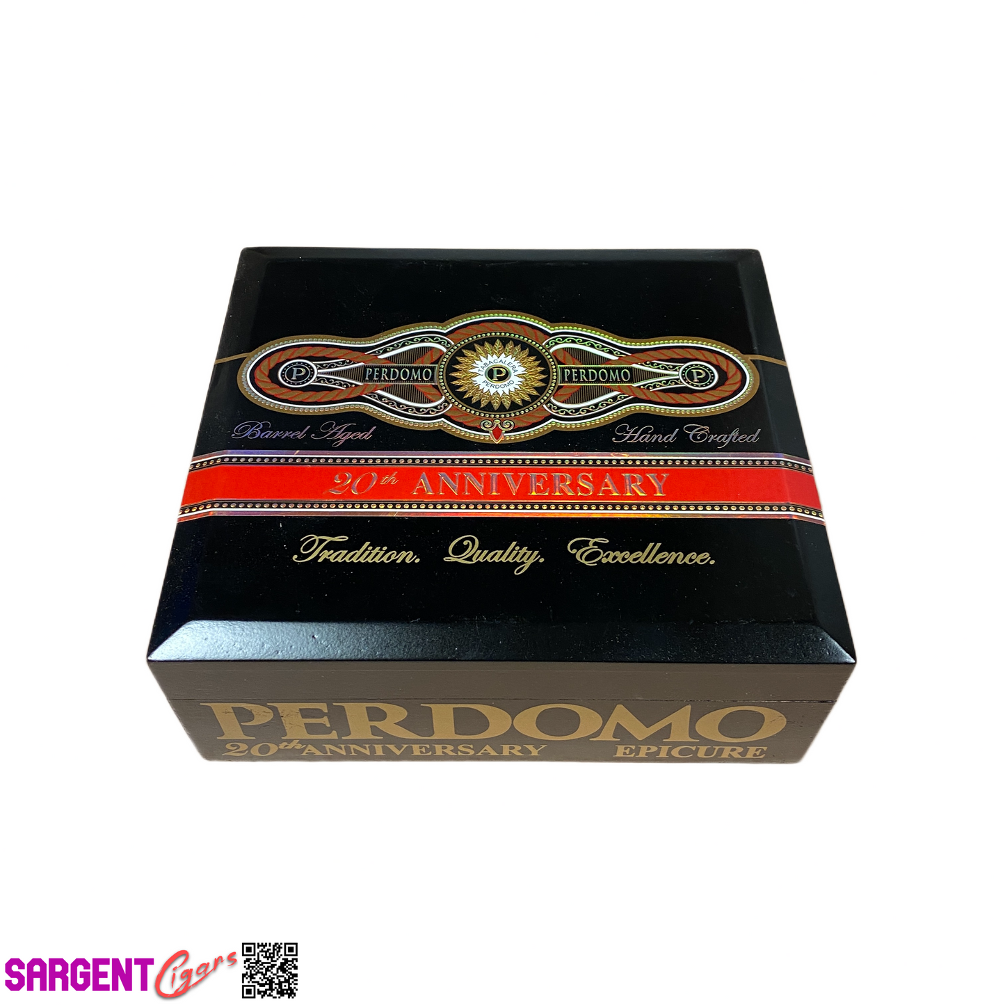 Perdomo 20th Anniversary Maduro Epicure Empty Wooden Cigar Box 8x7x3