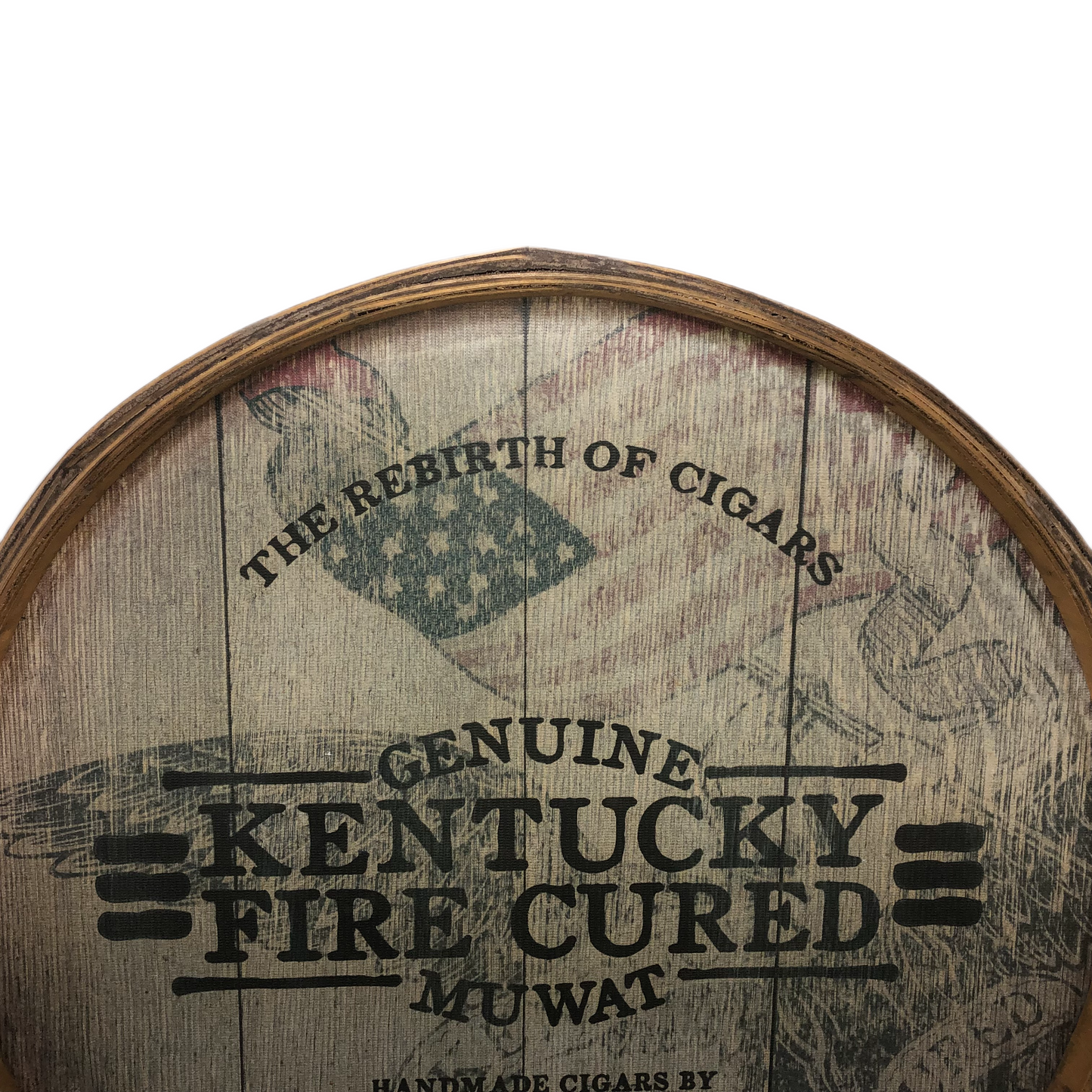 Drew Estate Kentucky Fire Cured Muwat Wooden Display Sign 24x24x2