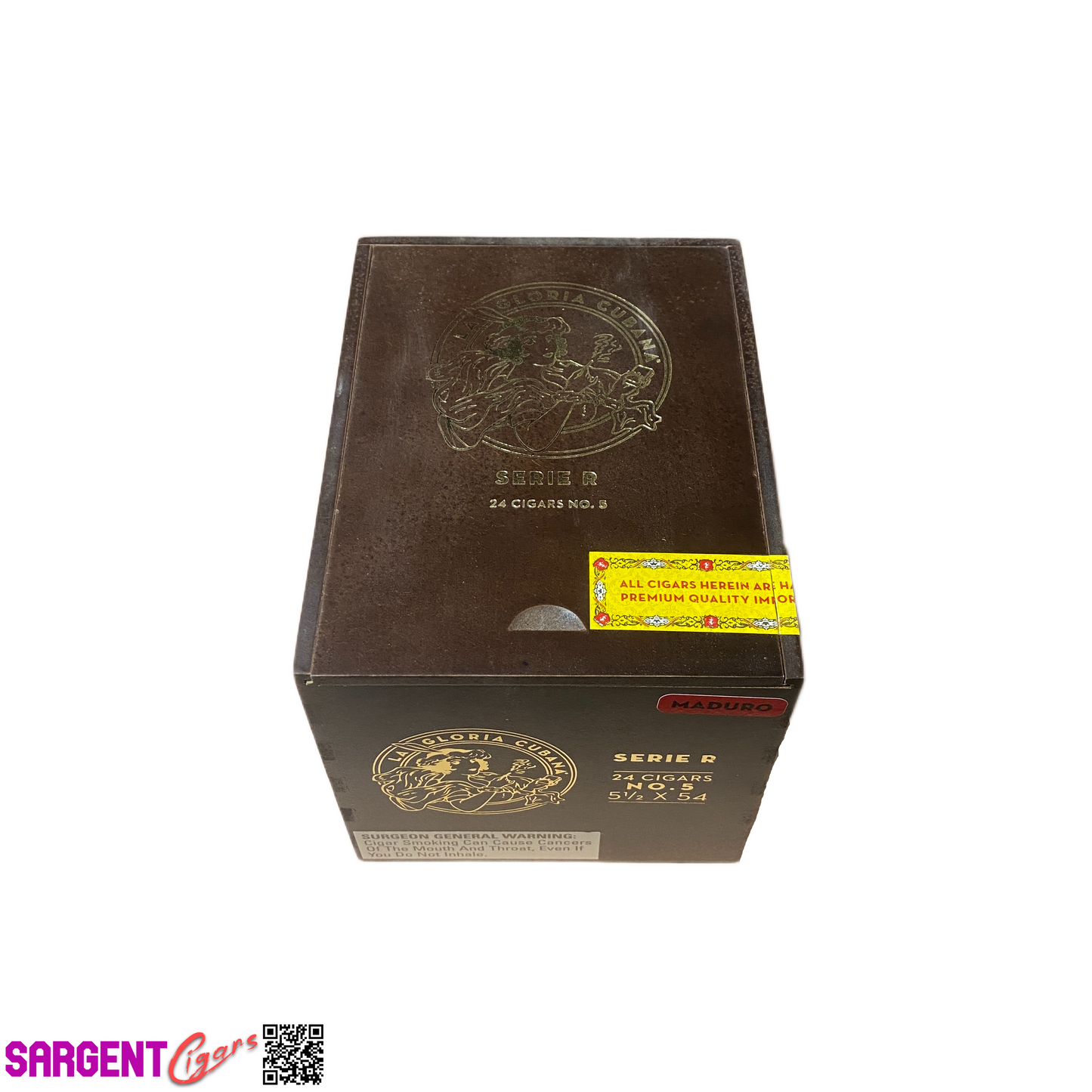 La Gloria Serie R No5 Empty Wooden Cigar Box 4.75x6x4.75