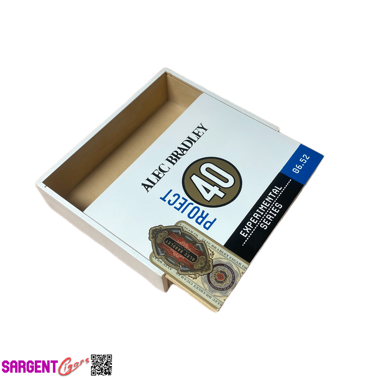 Alec Bradley Project 40 Toro Empty Wooden Cigar Box 8.5x6.75x2
