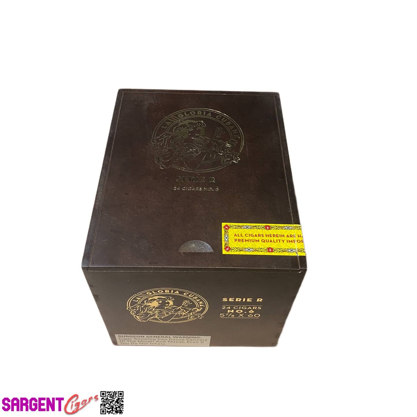 La Gloria Serie R No6 Empty Wooden Cigar Box 5x6.5x5