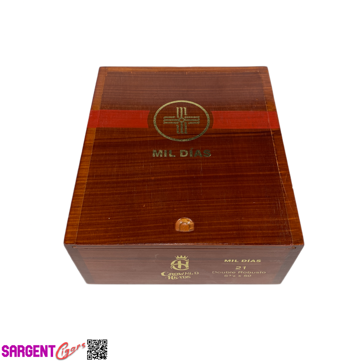 Mil Dias Double Robusto Empty Wooden Cigar Box 6.25x7x2.75