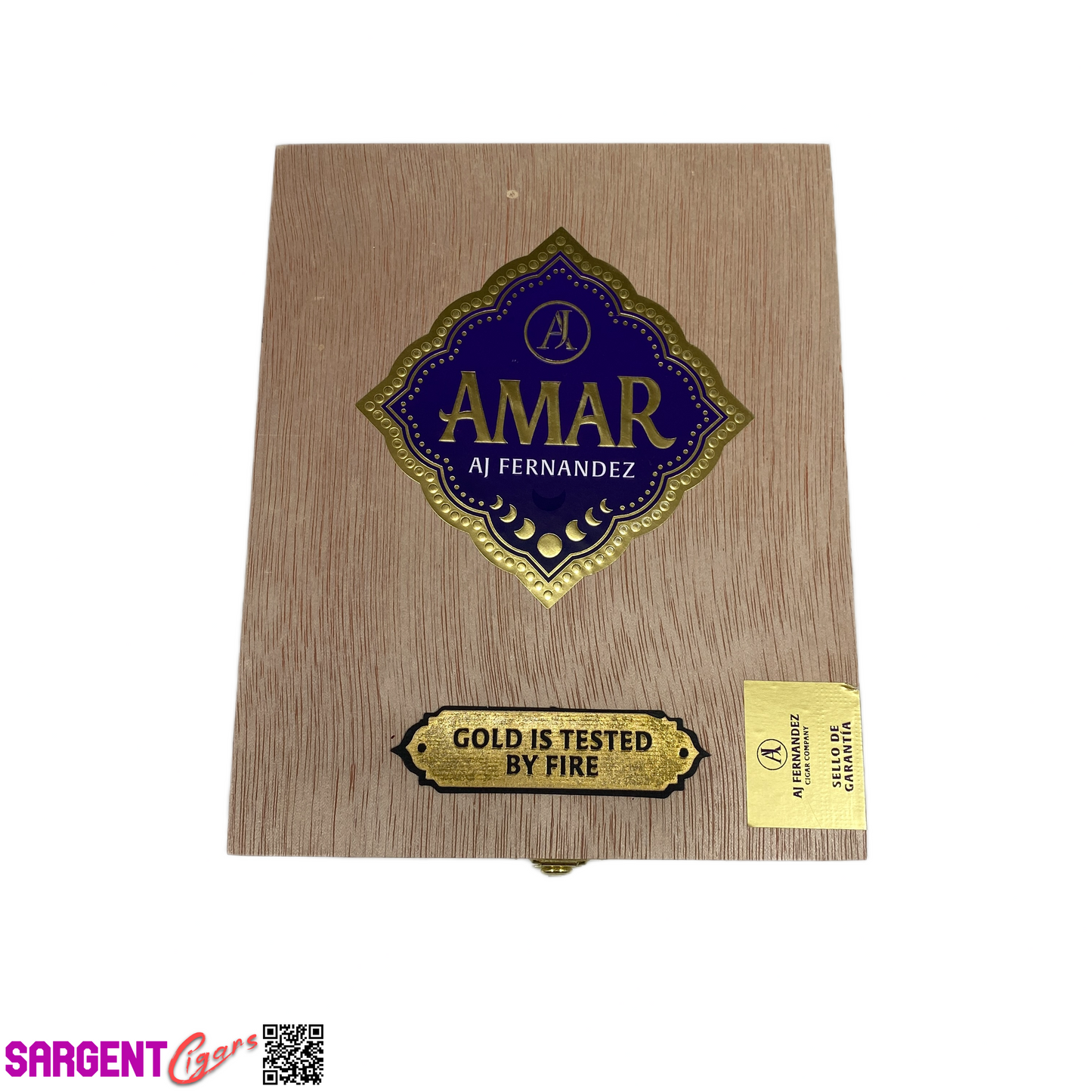 Aj Fernandez Amar Gordo Empty Wooden Cigar Box 5.75x7.25x4
