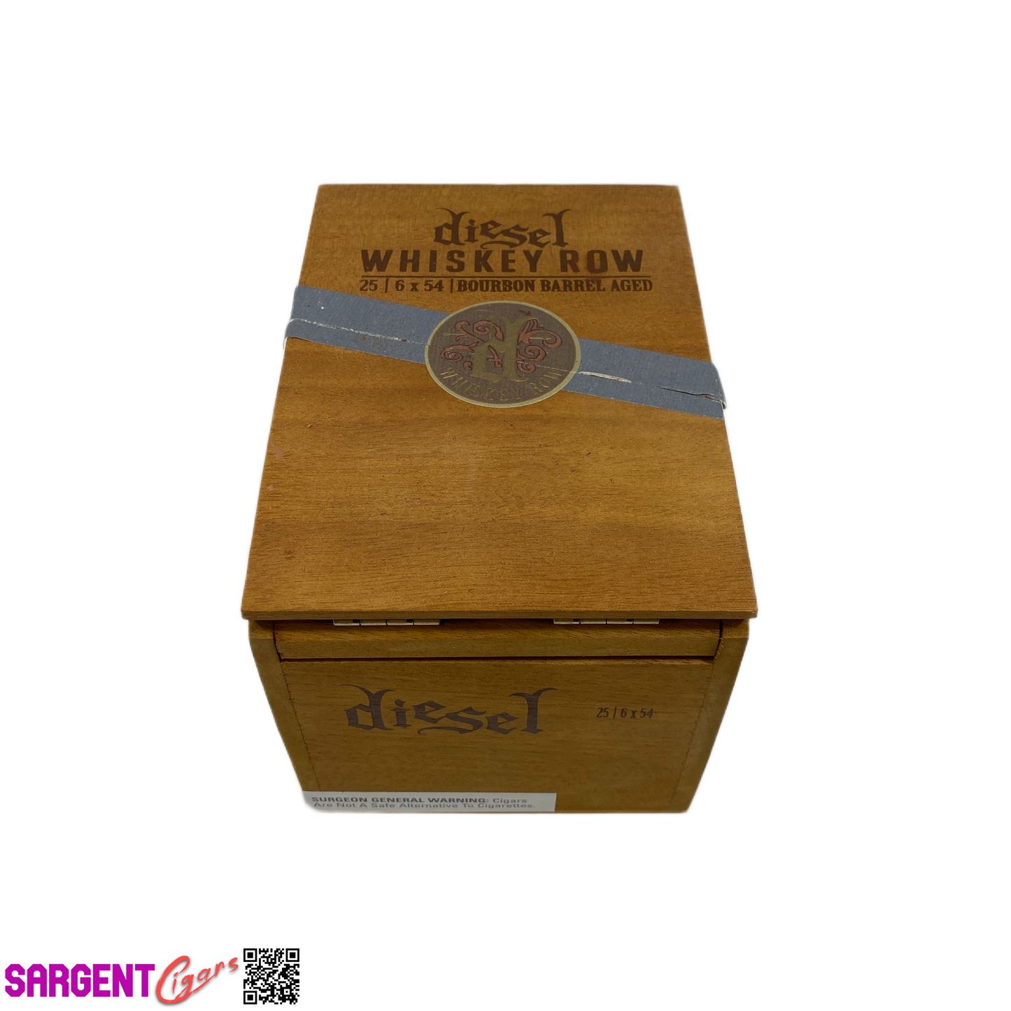 Diesel Whiskey Row Toro Empty Wooden Cigar Box 4.75x6.75x4.75