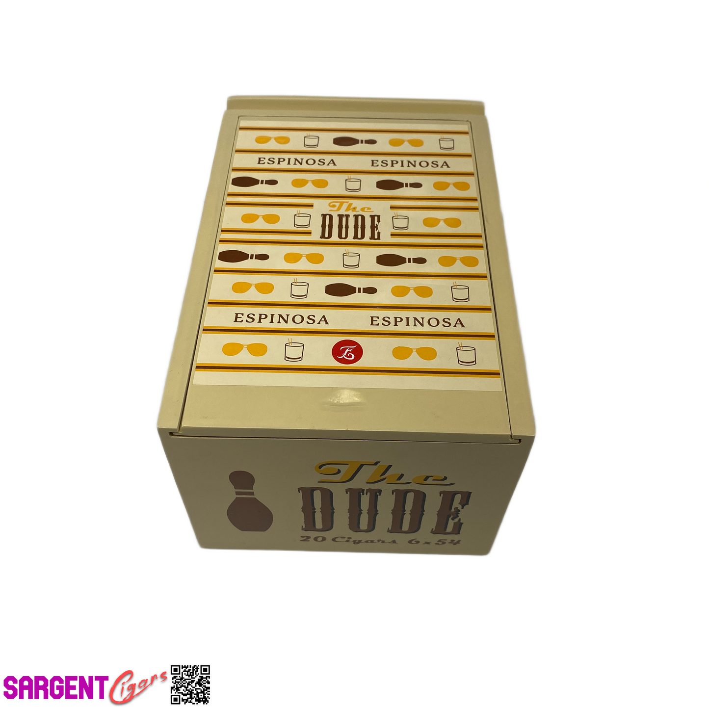 Espinosa The Dude Empty Wooden Cigar Box 4.75x7.25x3.75