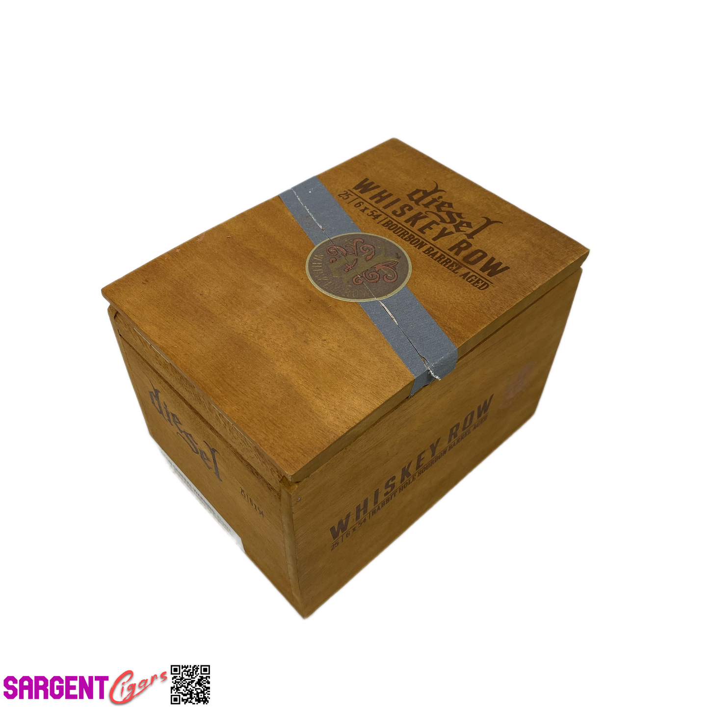 Diesel Whiskey Row Toro Empty Wooden Cigar Box 4.75x6.75x4.75