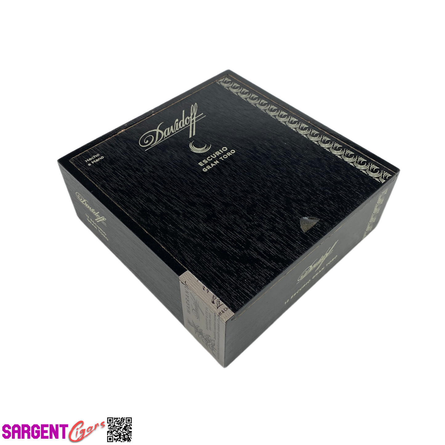 Davidoff Escurio Gran Toro Empty Wooden Cigar Box 6x6.25x2.25