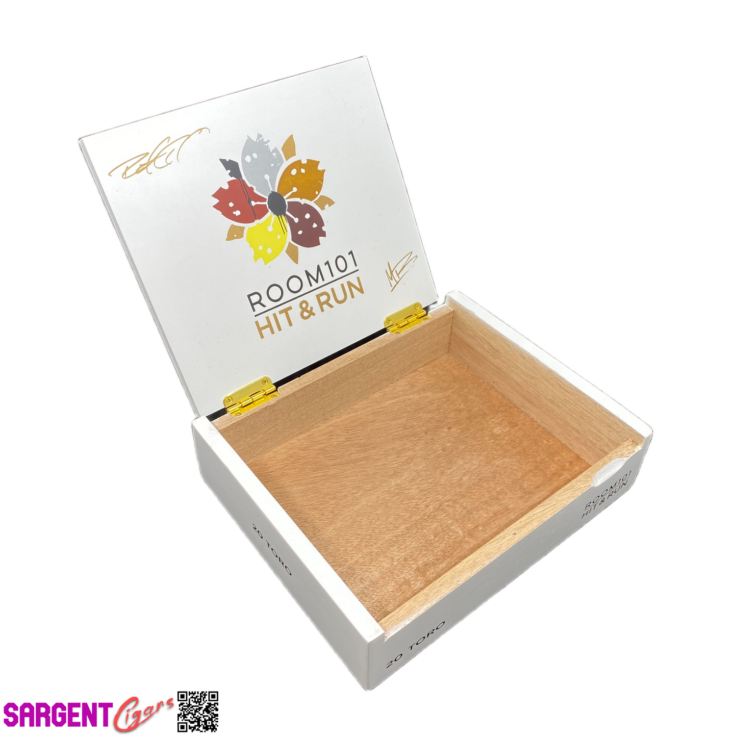 Room 101 Hit and Run Toro Empty Wooden Cigar Box 8.5x7x2