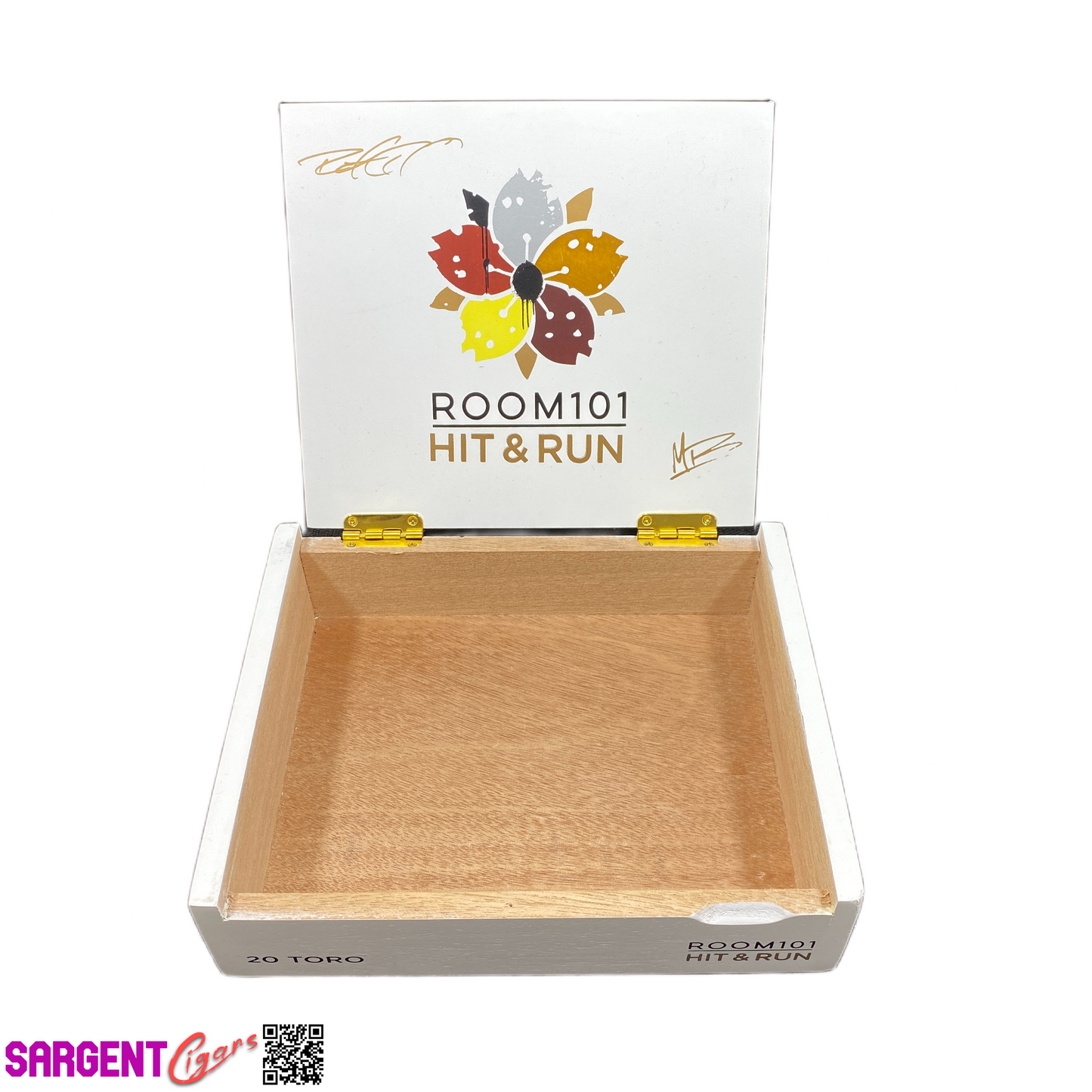 Room 101 Hit and Run Toro Empty Wooden Cigar Box 8.5x7x2