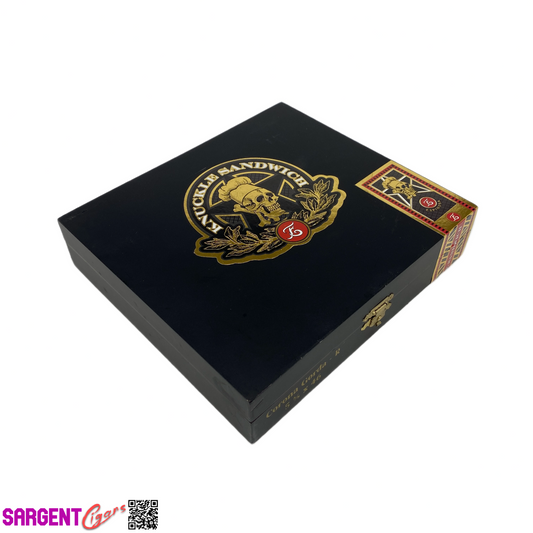 Guy Fieri Knuckle Sandwich Maduro Corona Empty Wooden Cigar Box 7.5x6.75x1.5
