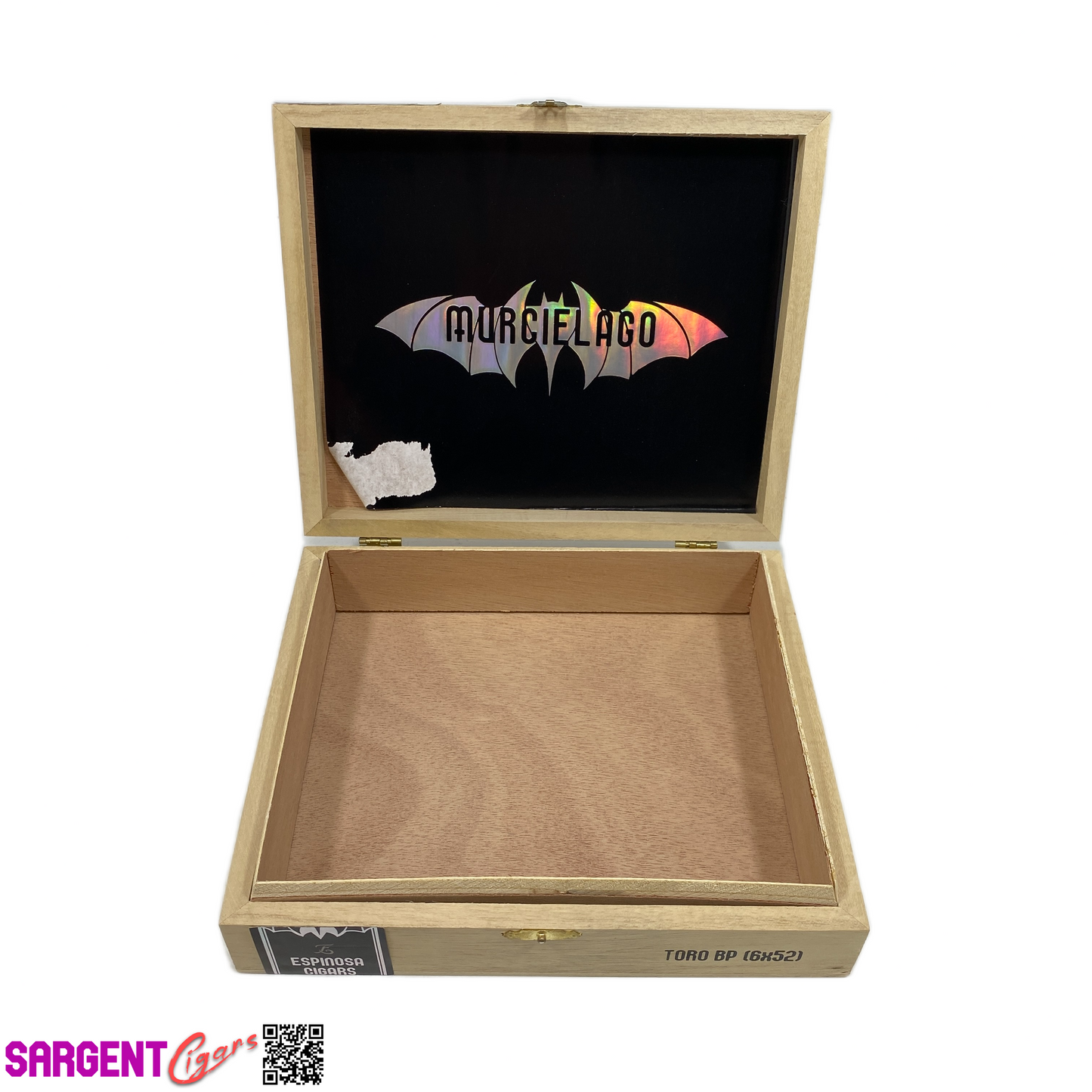 Espinosa Murcielago Toro Empty Wooden Cigar Box 8.5x7x2 (1)