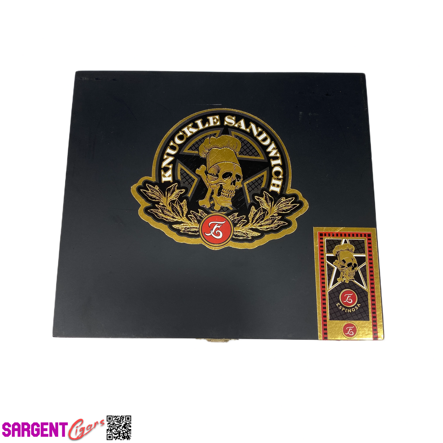 Guy Fieri Knuckle Sandwich Maduro Corona Empty Wooden Cigar Box 7.5x6.75x1.5