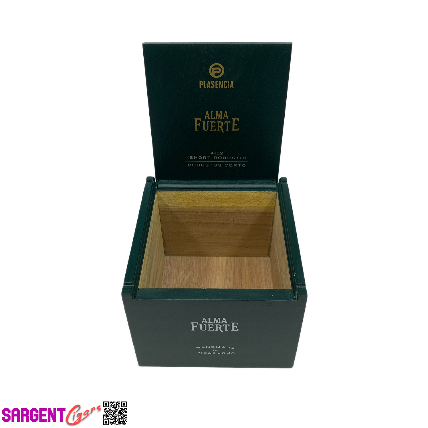 Plasencia Short Robusto Empty Wooden Cigar Box 5x5x3.75