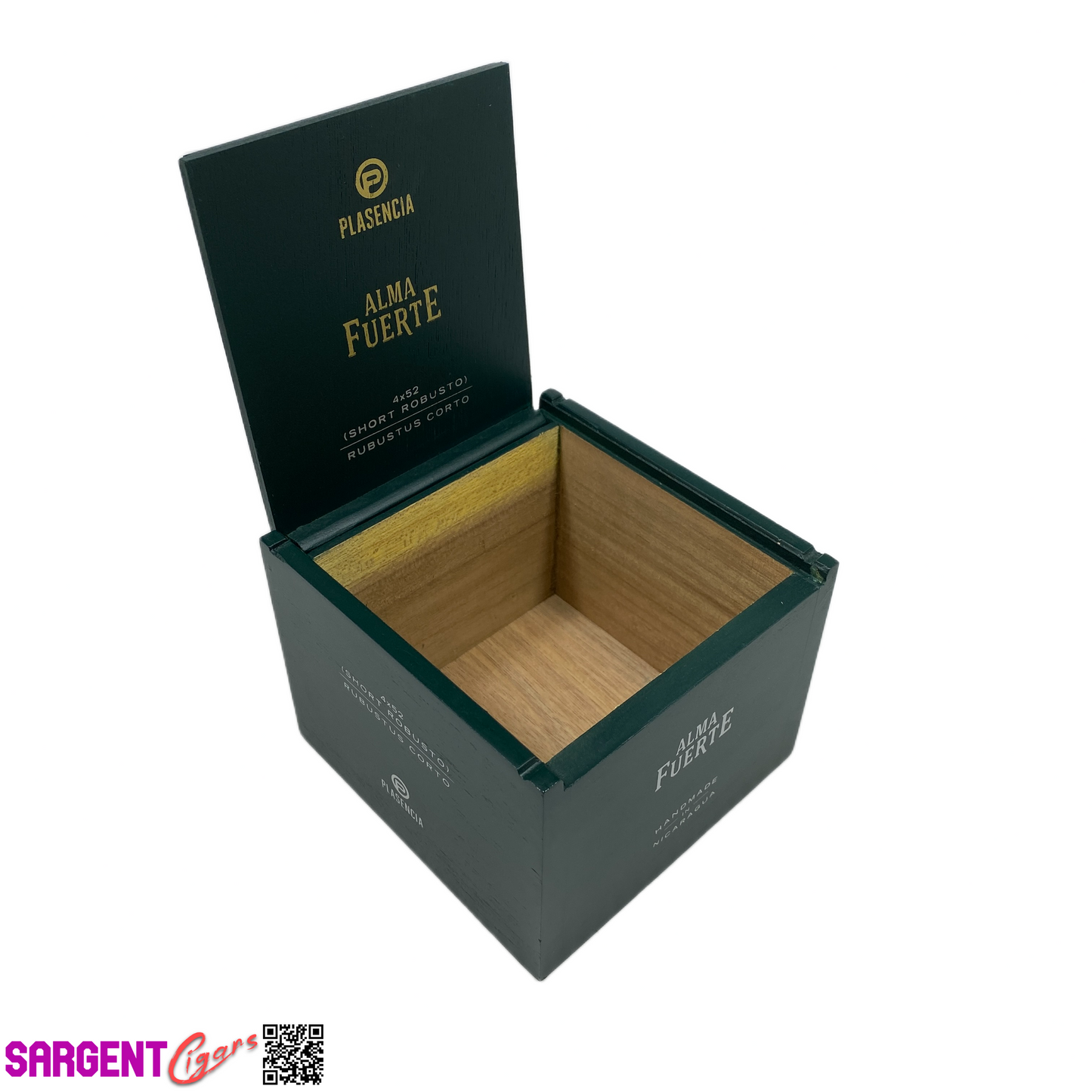 Plasencia Short Robusto Empty Wooden Cigar Box 5x5x3.75