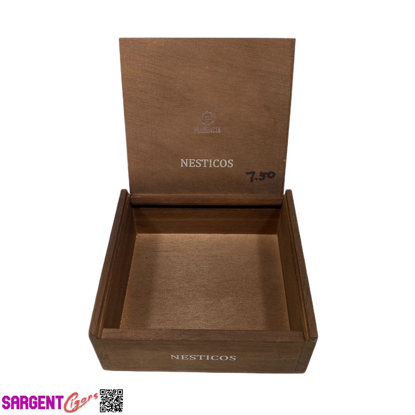 Plasencia Nesticos Empty Wooden Cigar Box 5.75x5.25x2.25