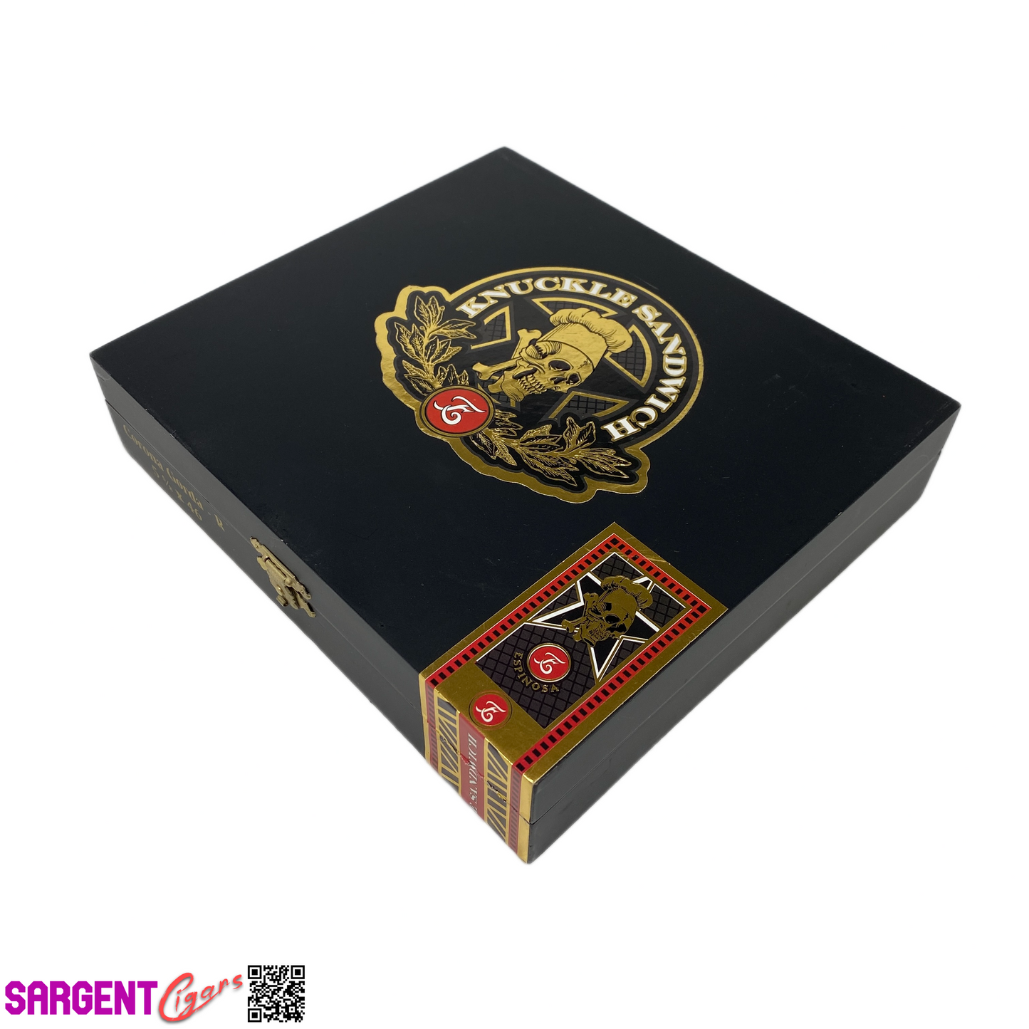 Guy Fieri Knuckle Sandwich Maduro Corona Empty Wooden Cigar Box 7.5x6.75x1.5