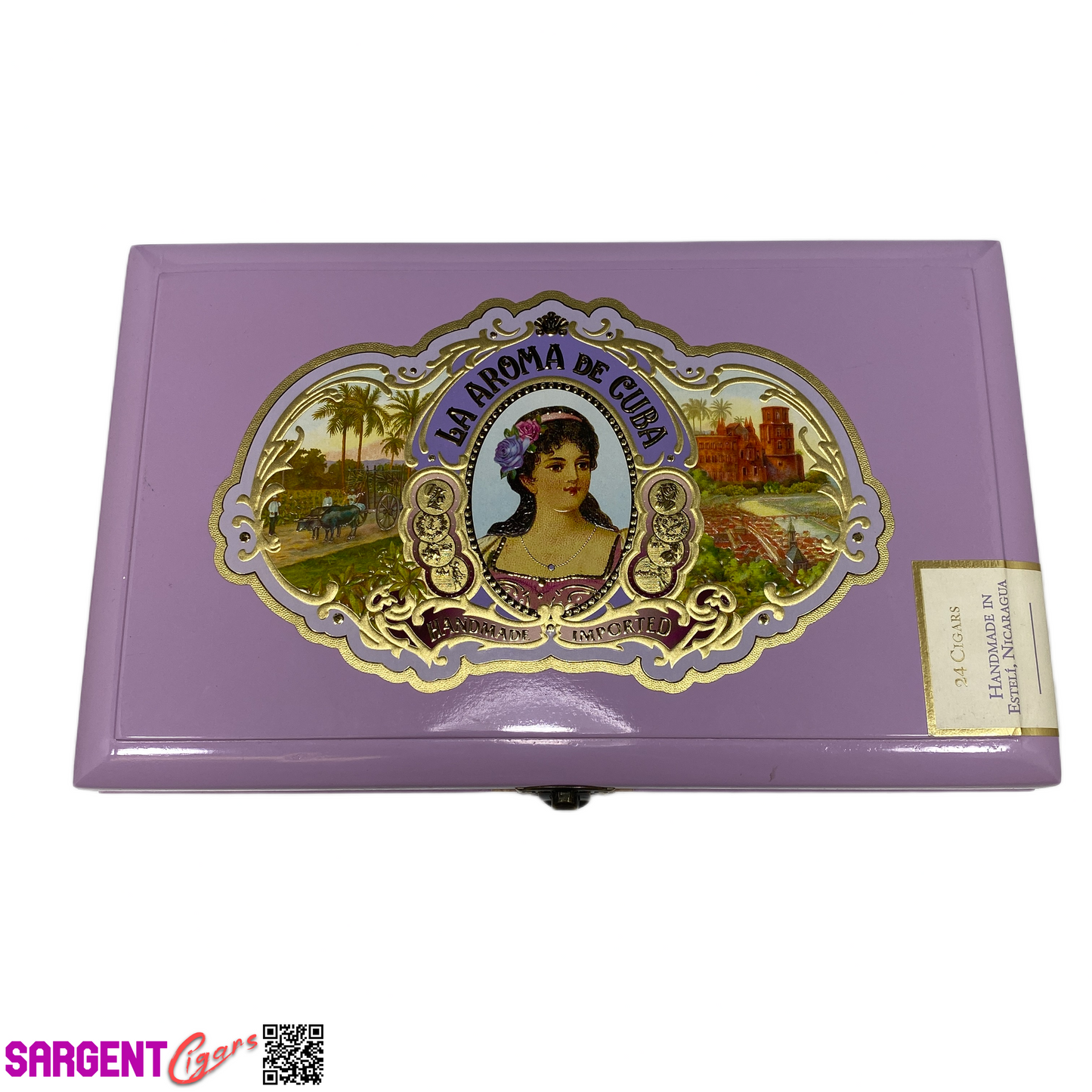La Aroma Noblesse Regency Empty Wooden Cigar Box 10.5x6.5x2