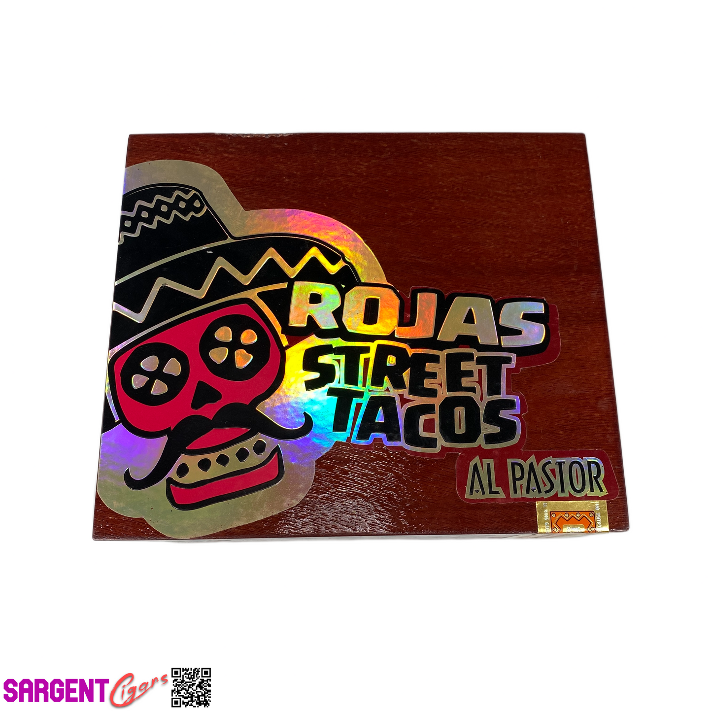 Rojas Street Tacos Al Pastor Toro Empty Wooden Cigar Box 8x7x3.5 (1)
