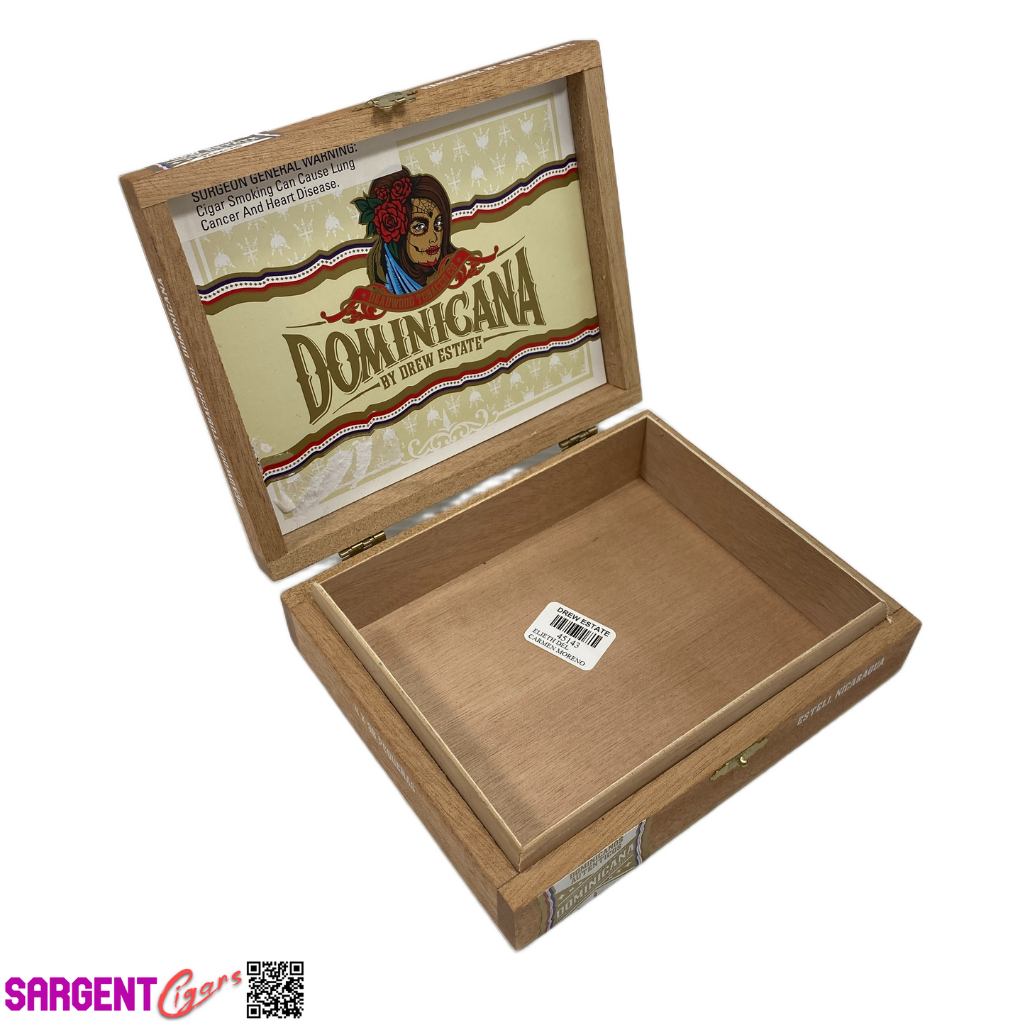 Deadwood Dominicana Pequenas Empty Wooden Cigar Box 7x5.75x1.75 (1)