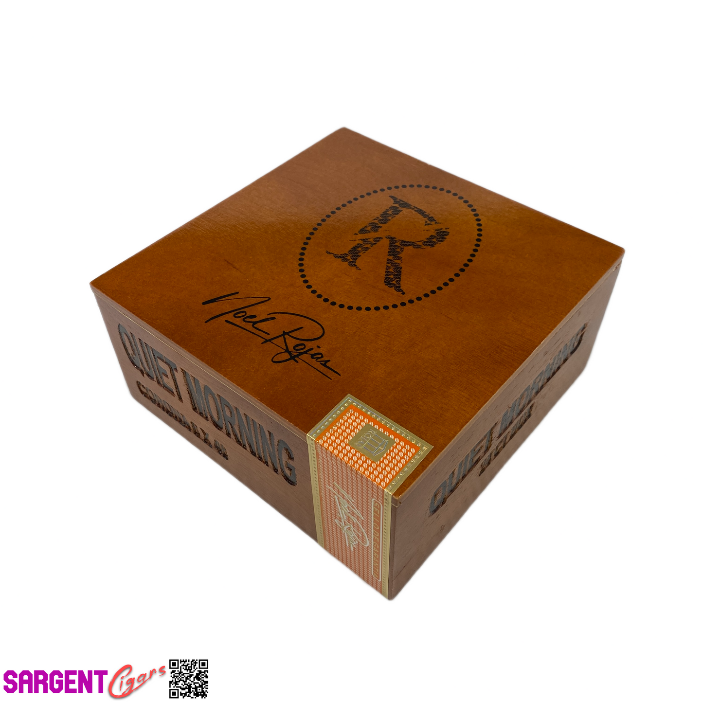 Rojas Quiet Morning Corona Empty Wooden Cigar Box 6.75x7x3.25