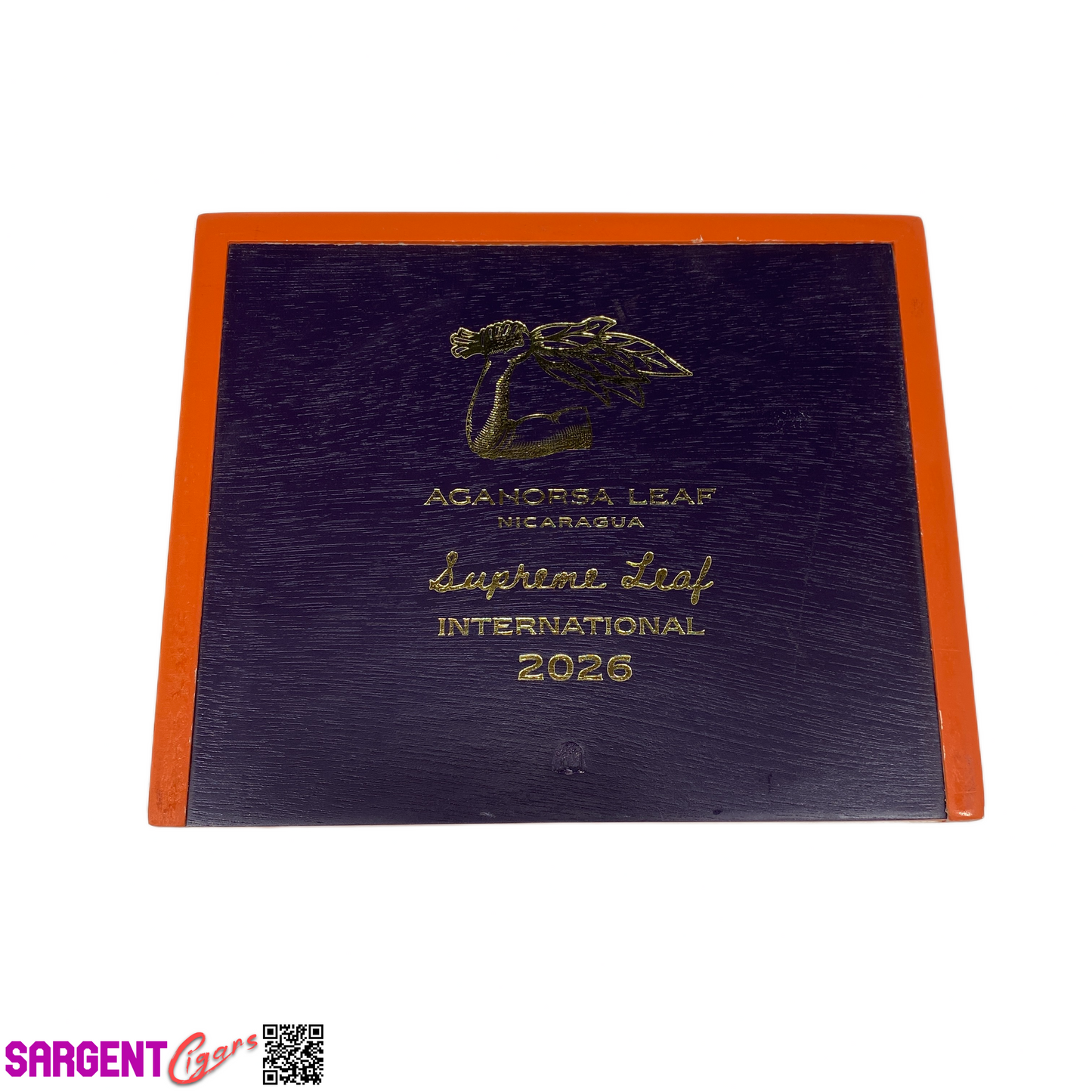 Aganorsa Leaf Supreme Leaf Euro Toro 2026 Empty Wooden Cigar Box 8.5x7x1.25
