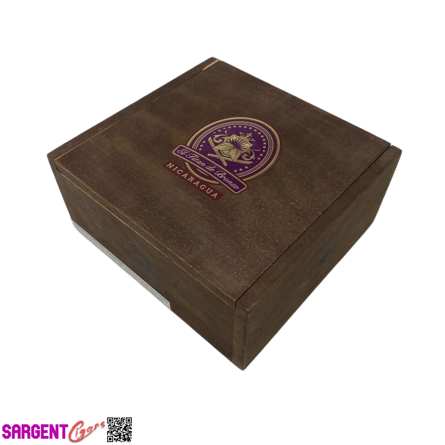 El Titan De Bronze Nicaragua Gigante Empty Wooden Cigar Box 7.25x7x3.25