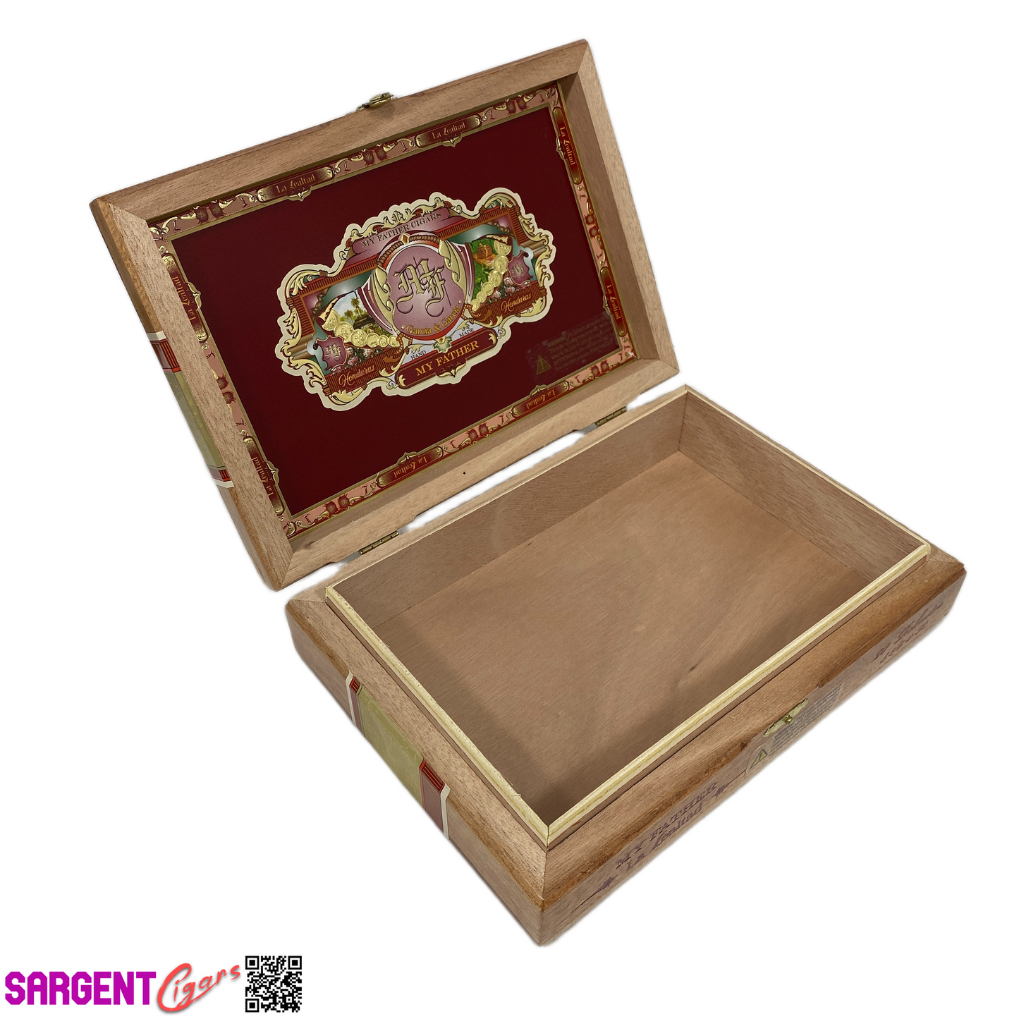 My Father Cigars La Lealtad Robusto Empty Wooden Cigar Box 9.5x6.75x2.25