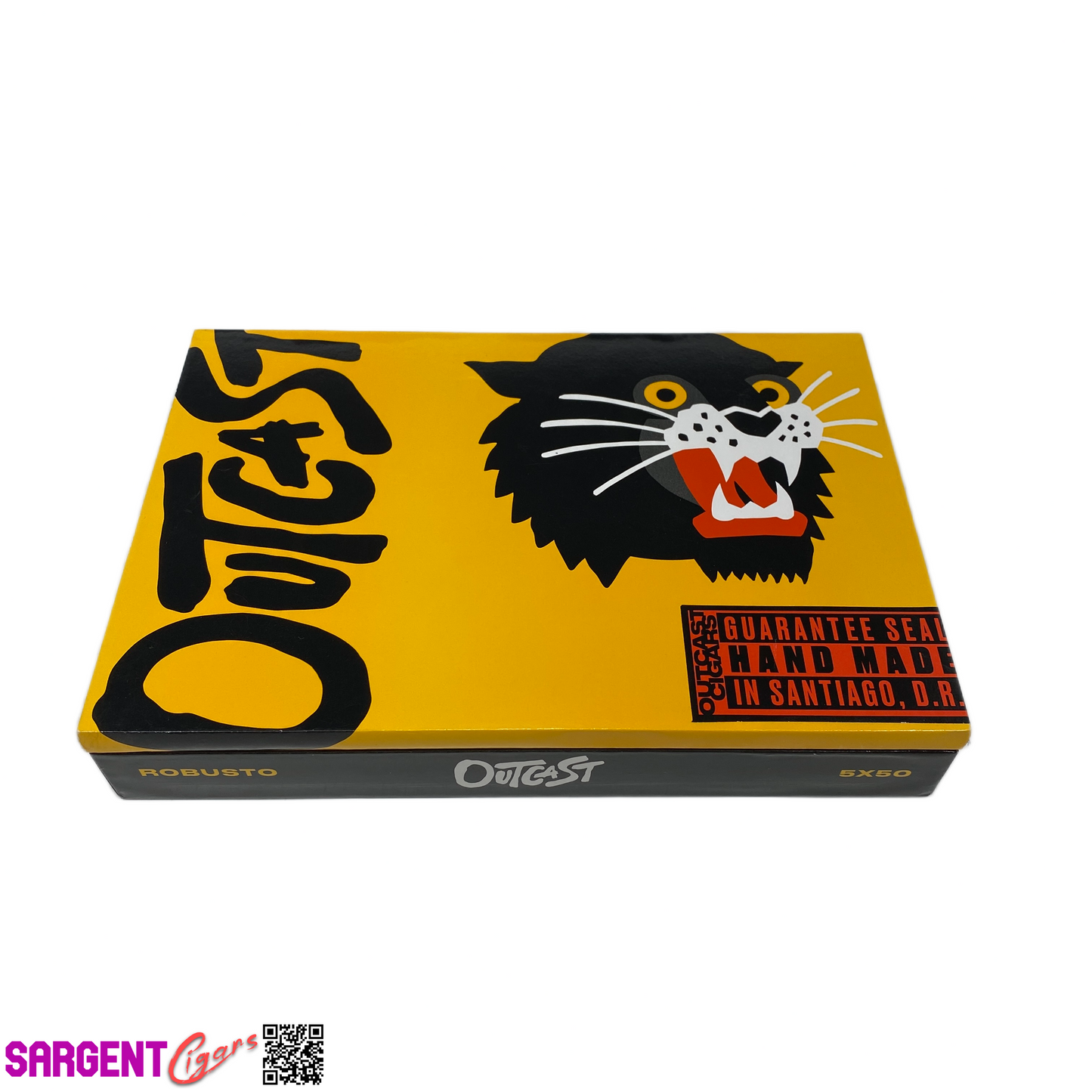 Outcast Robusto Empty Wooden Cigar Box 8.75x6x1.5