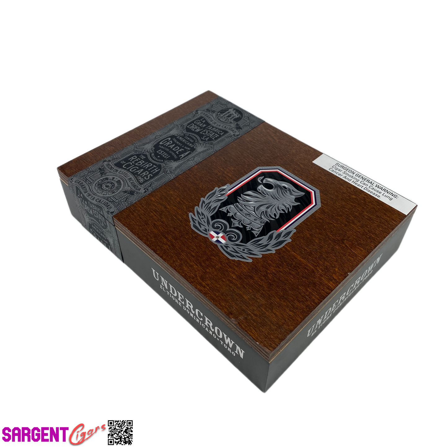 Undercrown El Tigre Toro Empty Wooden Cigar Box 9.25x7x2.25