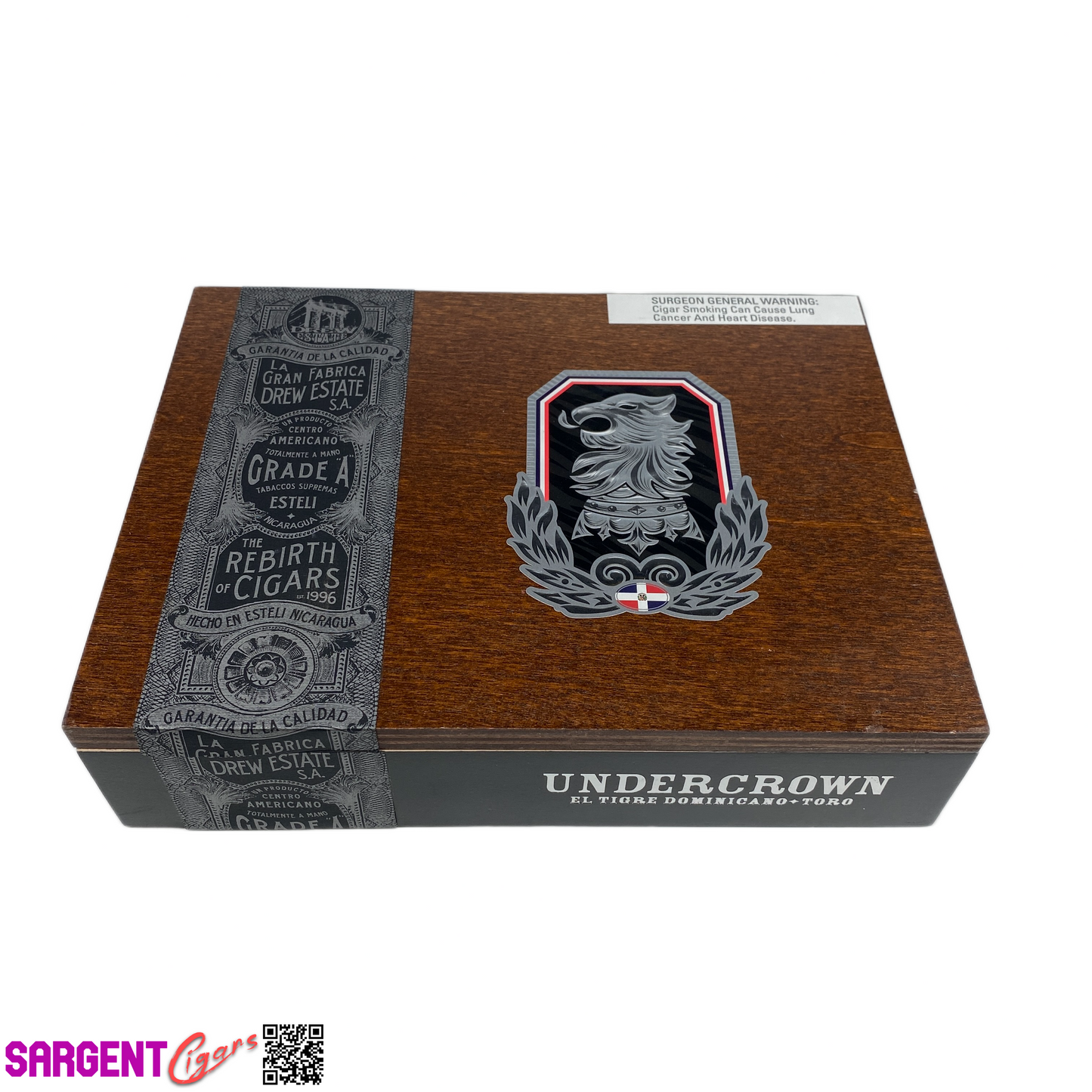 Undercrown El Tigre Toro Empty Wooden Cigar Box 9.25x7x2.25